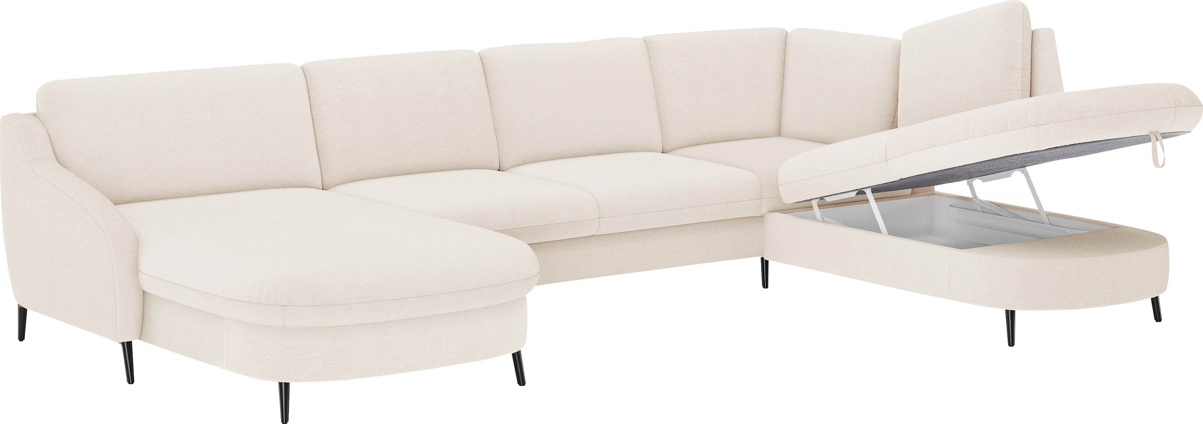 sit&more Wohnlandschaft »Soul U-Form«, wahlweise mit Bettfunktion und Bettkasten oder Schubkasten