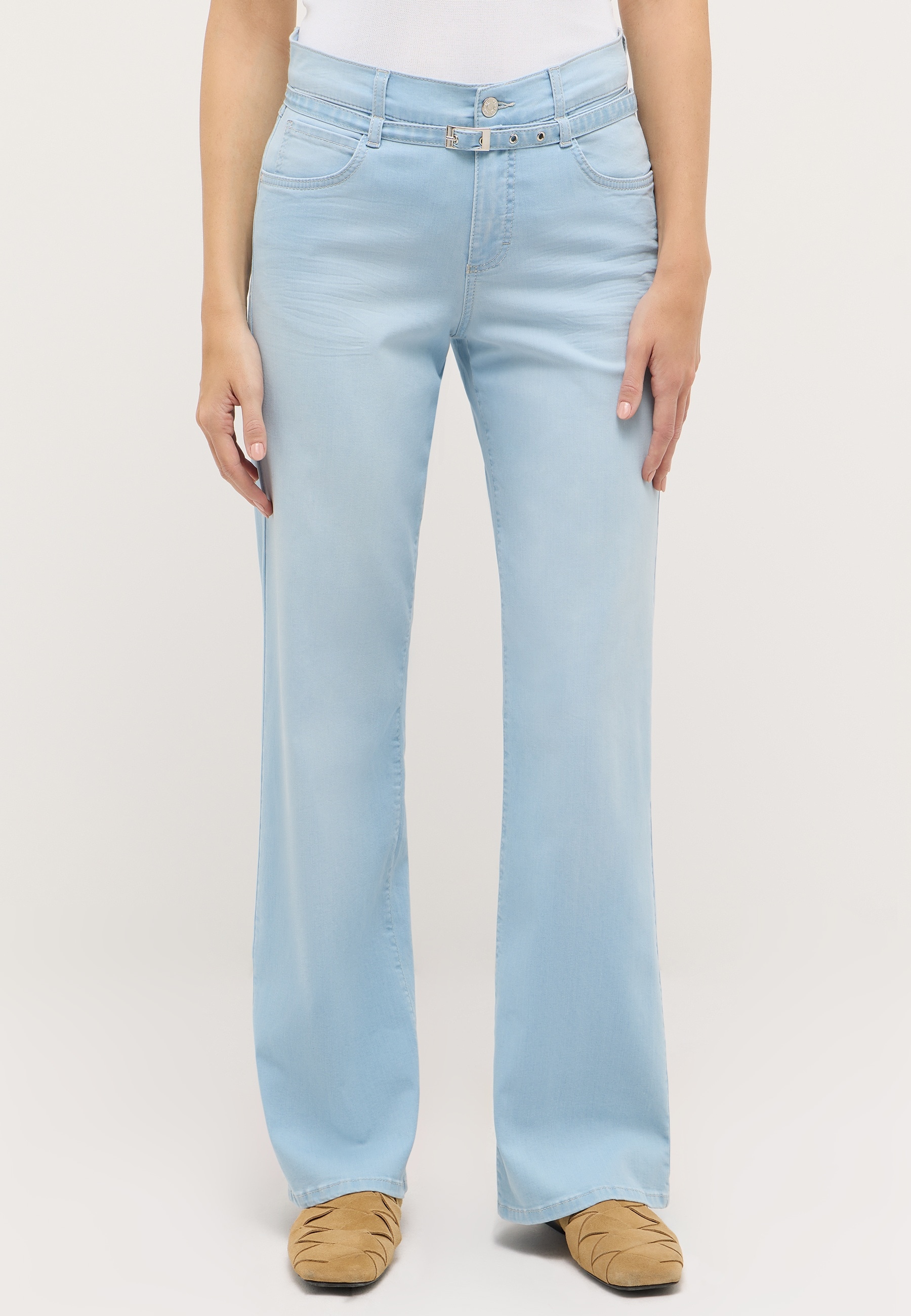 ANGELS 5-Pocket-Jeans "Liz City" mit Gürtel, Relaxed Fit günstig online kaufen