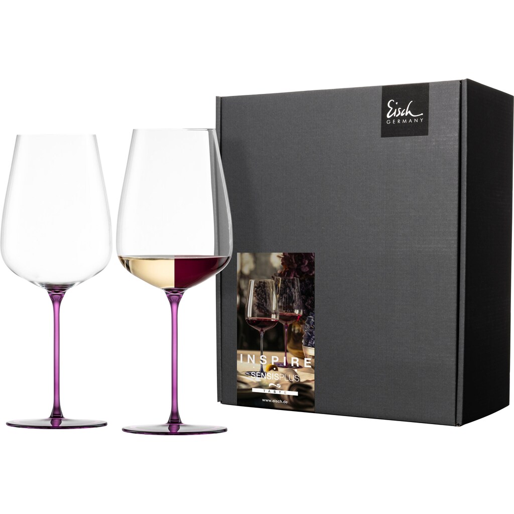 Eisch Weinglas »INSPIRE SENSISPLUS, Made in Germany«, (Set, 2 tlg., 2 Gläser im Geschenkkarton)