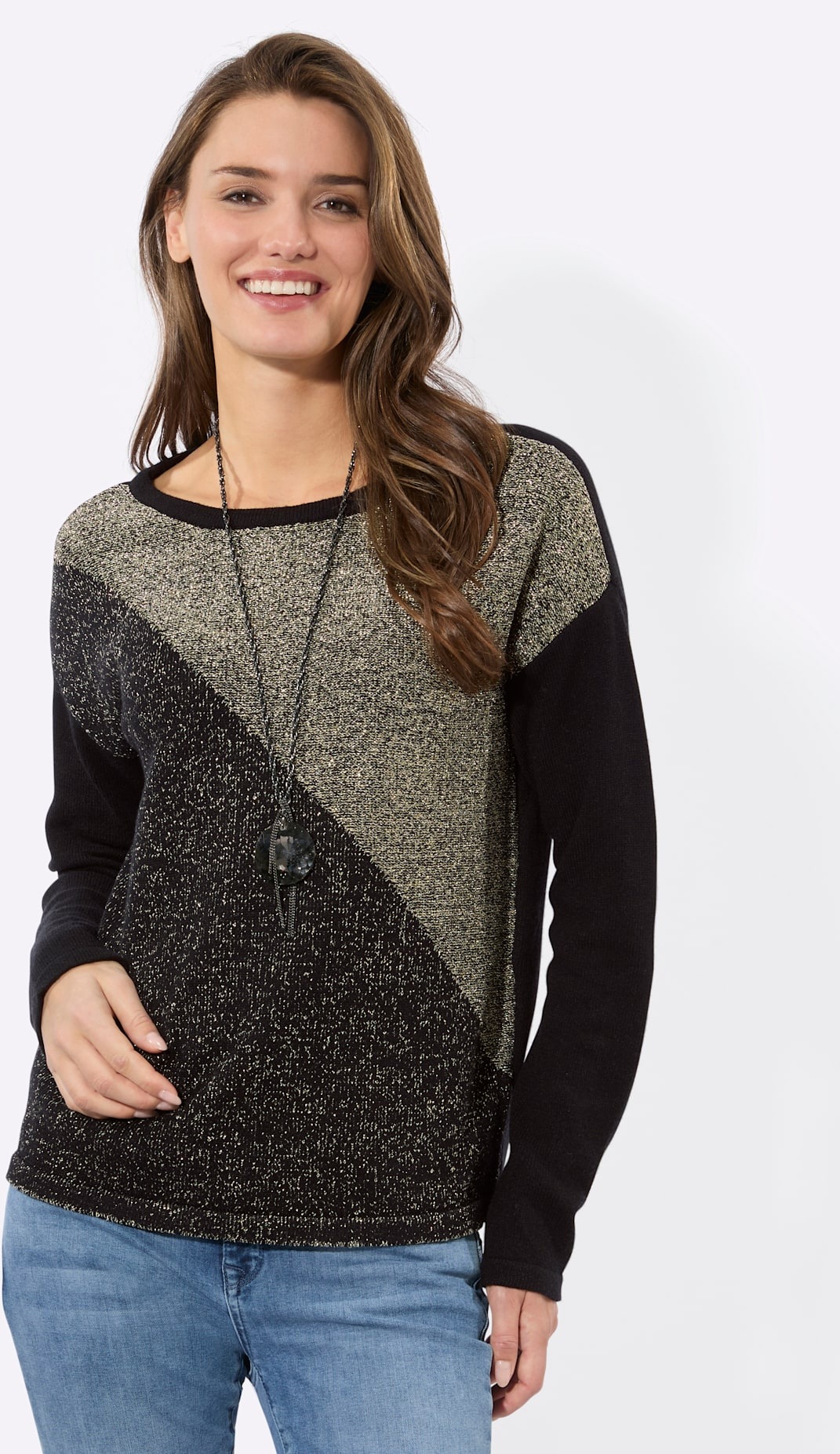 Inspirationen Rundhalspullover »Rundhals-Pullover«