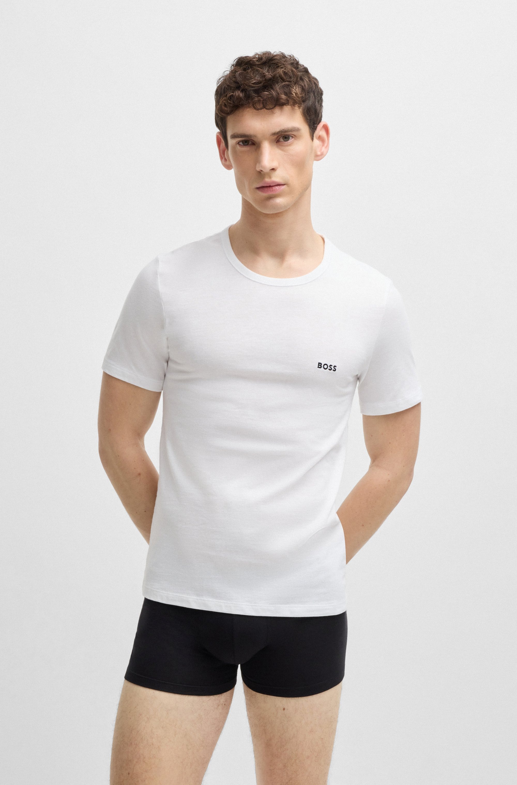 BOSS T-Shirt "TShirtRN 3P Classic", 3 Stk. mit BOSS Stickerei günstig online kaufen