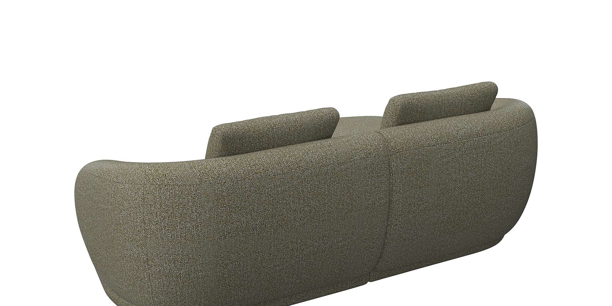 FLEXLUX Wohnlandschaft »Torino, rund, L-Form, Sofa-Ecke mit Recamiere, Longchair-Sofa«, Modernes, organisches Sofa-Design, Kaltschaum, Wellenunterfederung