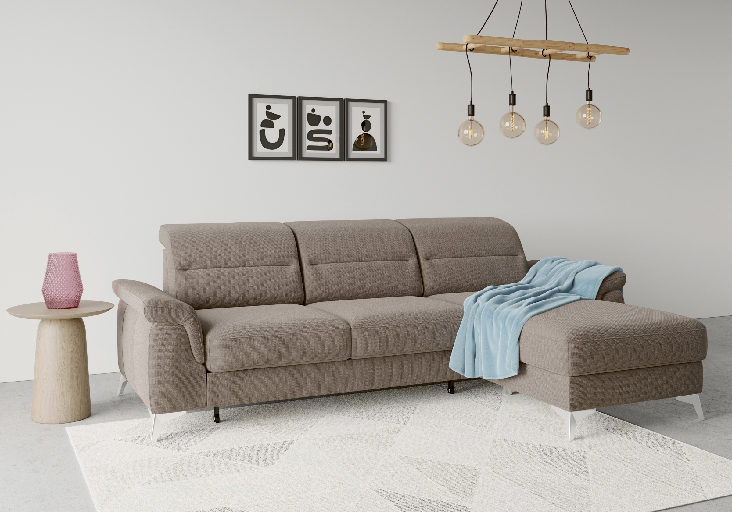 sit&more Ecksofa "Sinatra L-Form", mit Recamiere, optinal mit Kopfteilverst günstig online kaufen