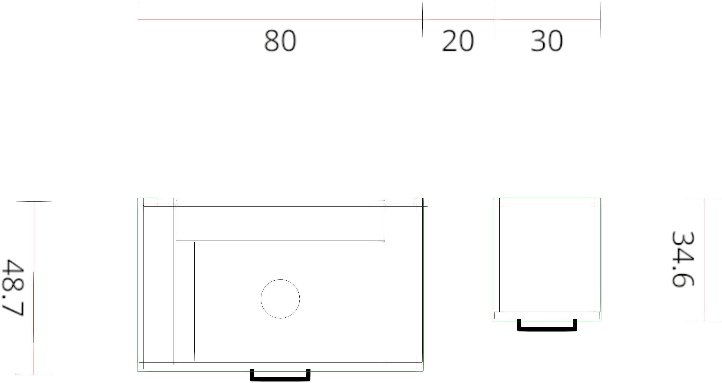 nobilia® elements Badmöbel-Set, (3 St.), Badblock mit Flächenspiegel und Beimöbel