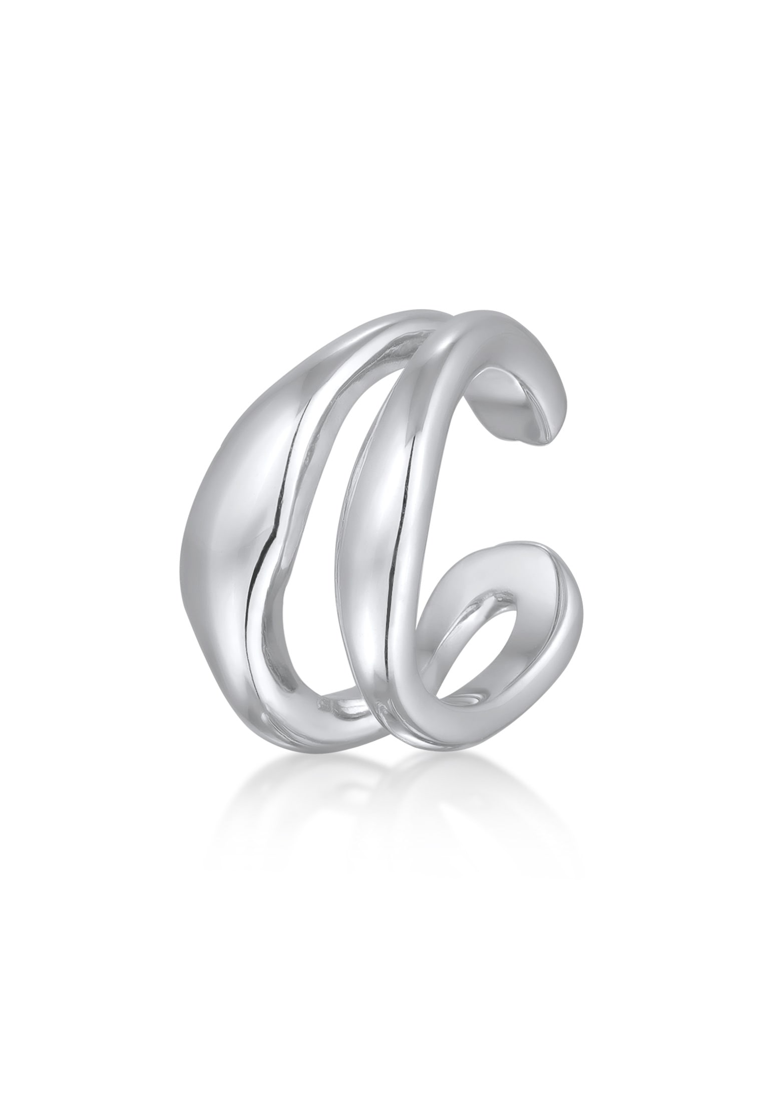 Elli Premium Paar Ohrklemmen »Ohrringe Earcuff Single Ohrklemme Organic Design 925 Silber«
