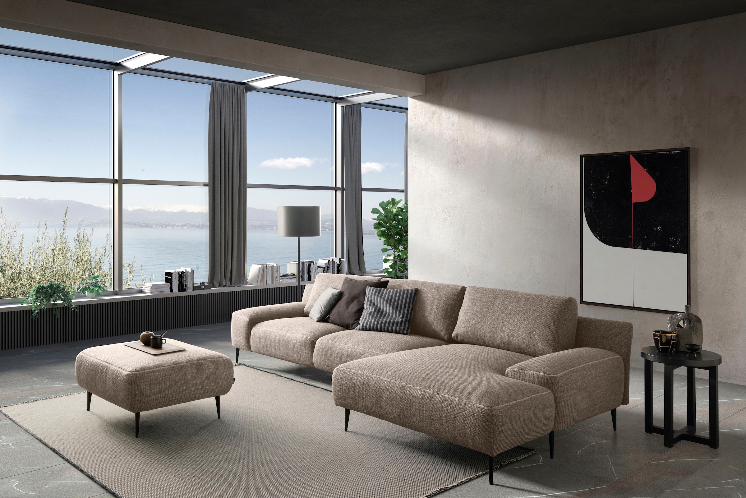 designwerk Ecksofa »Forma, zeitloses Designsofa mit aktuellem Fuß, L-Form«, in hochwertiger Verarbeitung und tollem Sitzkomfort