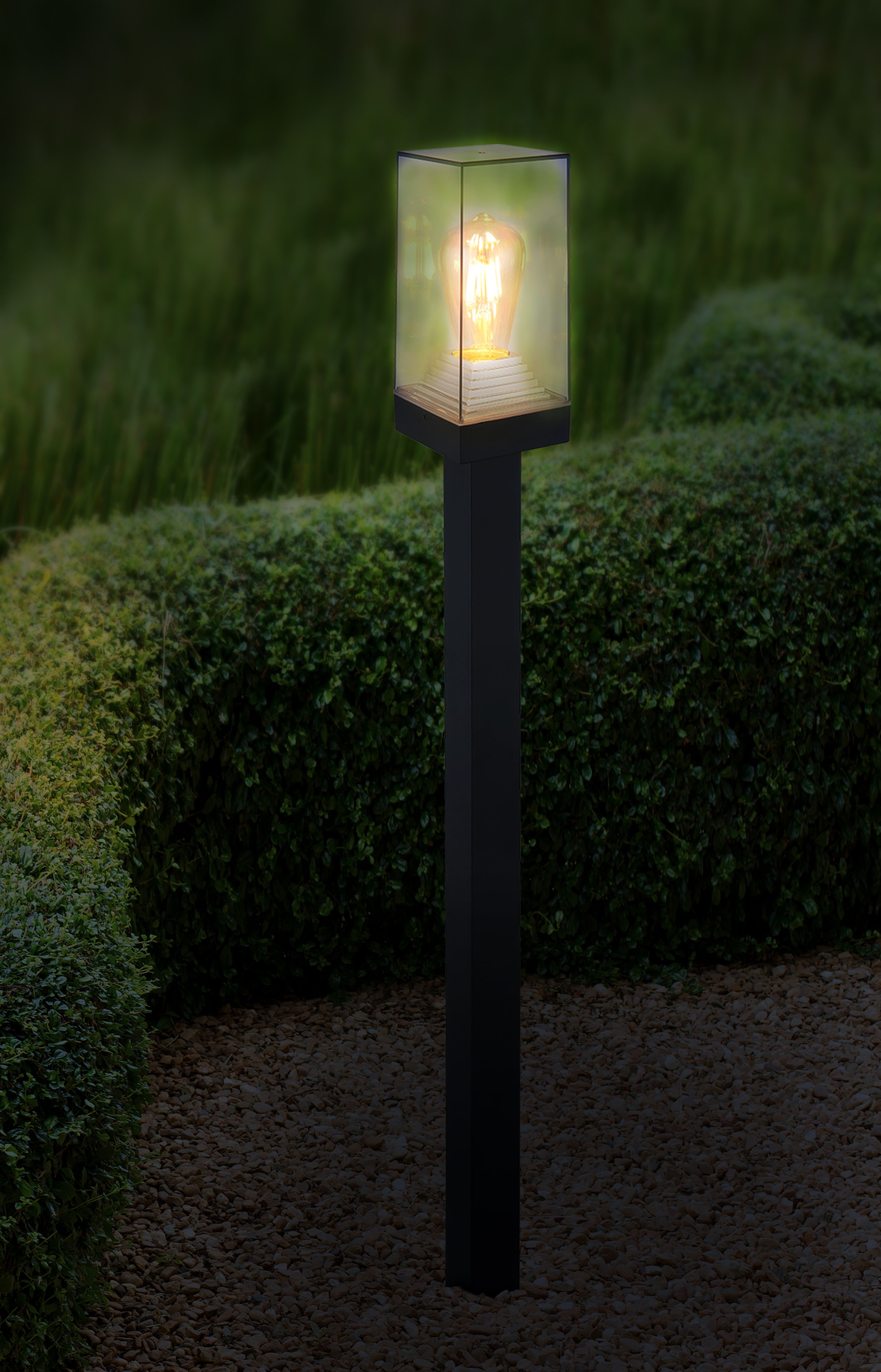 GLOBO LIGHTING Außen-Stehlampe »GABBA« E27 1 Stk. Außenleuchte für Garten & Terrasse modern