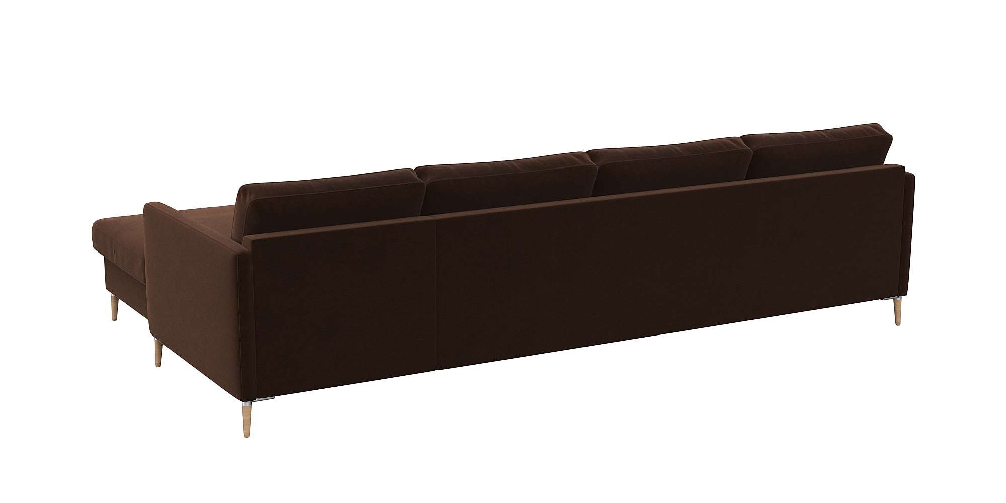 FLEXLUX Ecksofa »Fiore, L-Form, bequem und komfortabel durch hochwertigem Sitzaufbau«, schmale Armlehnen, Kaltschaum, Füße Alu+ Eiche