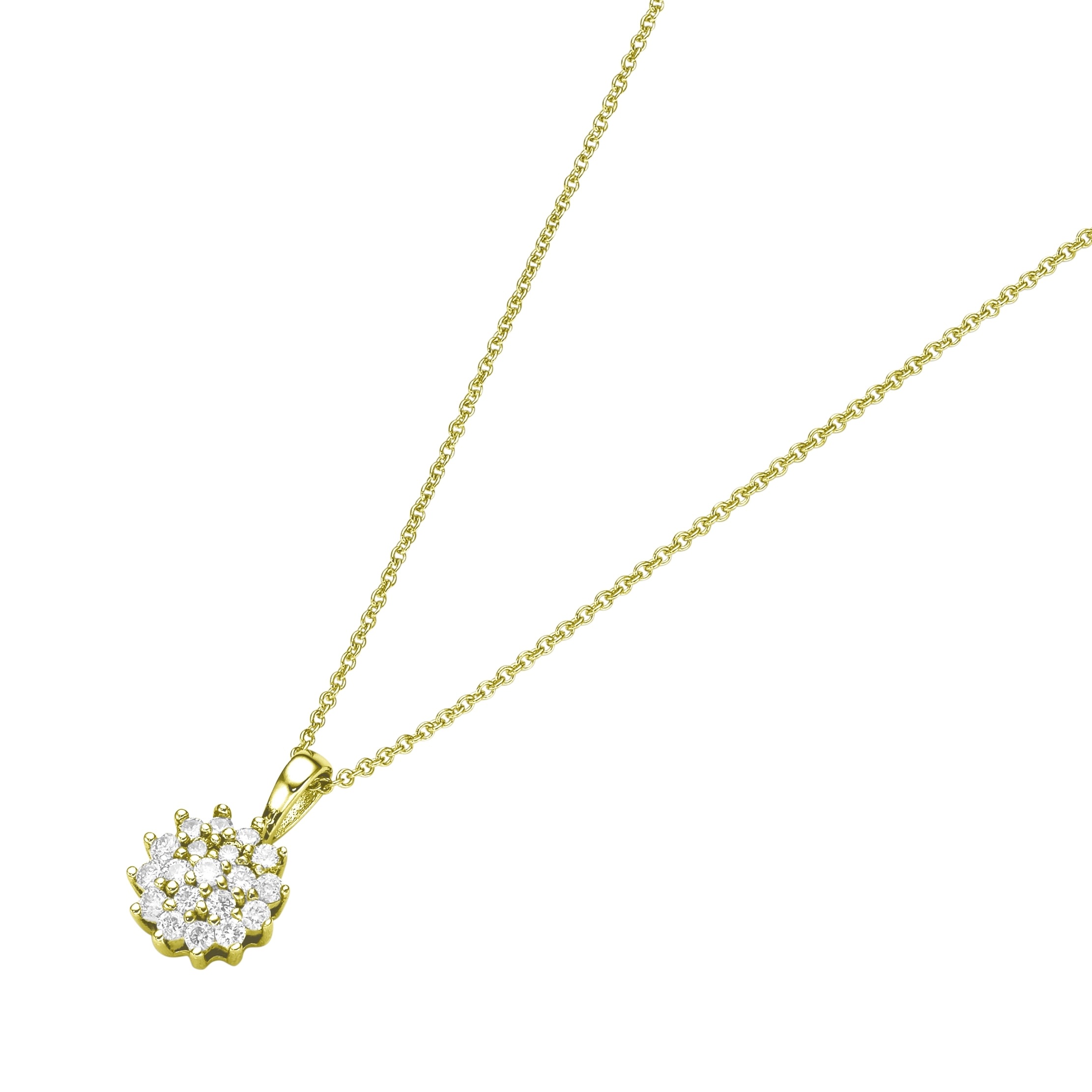 Luigi Merano Goldkette »Blüte mit Brillanten Gold 585«