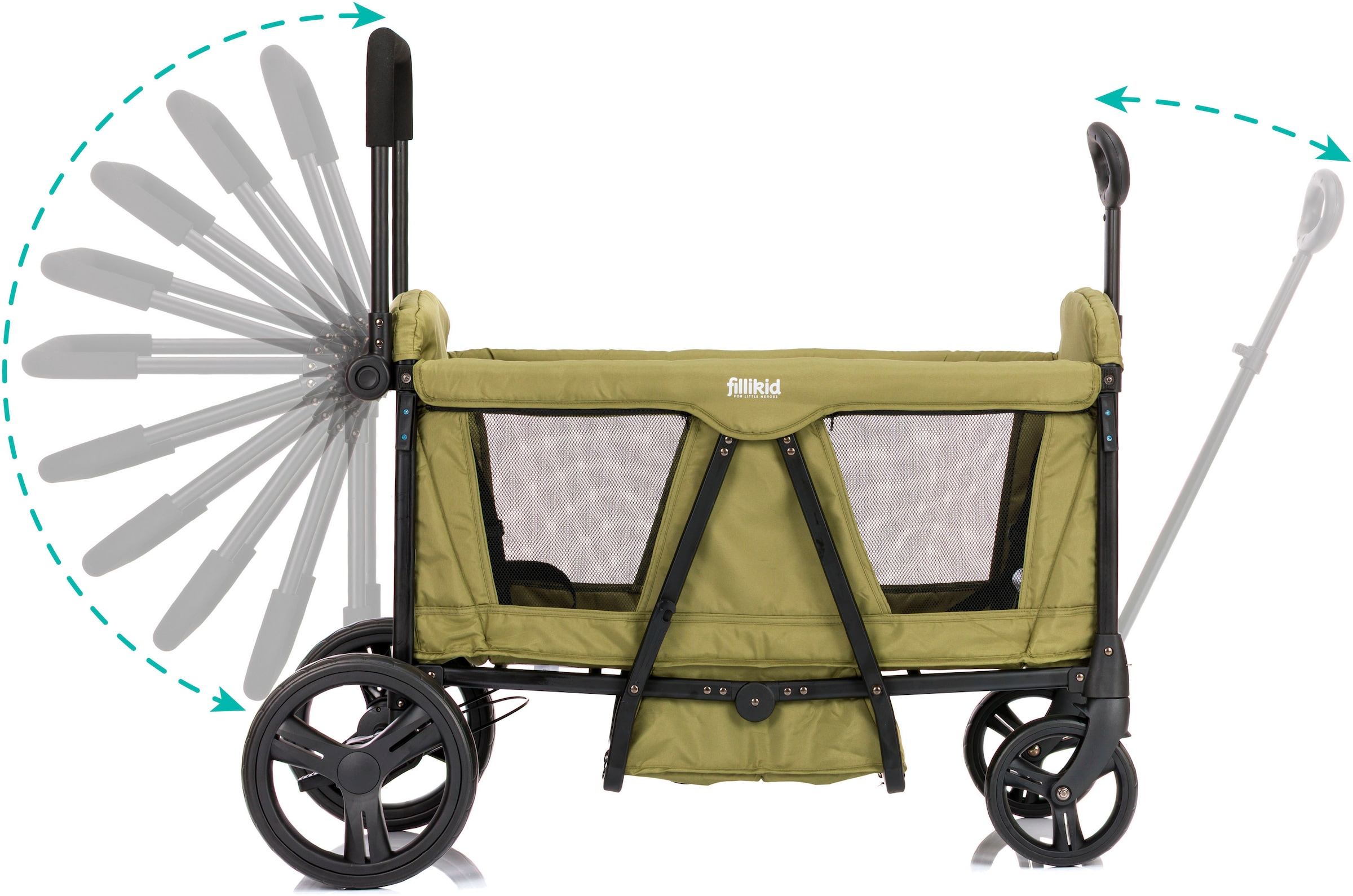 Fillikid Bollerwagen »Oskar« faltbar; für zwei Kinder