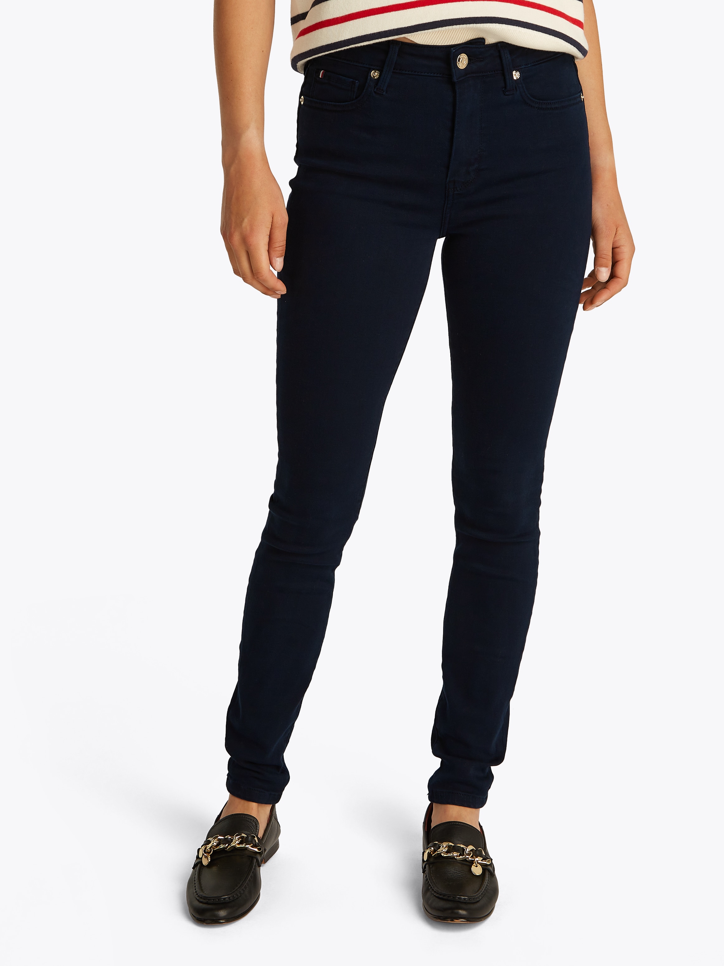 Tommy Hilfiger Skinny-fit-Jeans "COMO Skinny RW ACE mit Logo-Badge und knöc günstig online kaufen