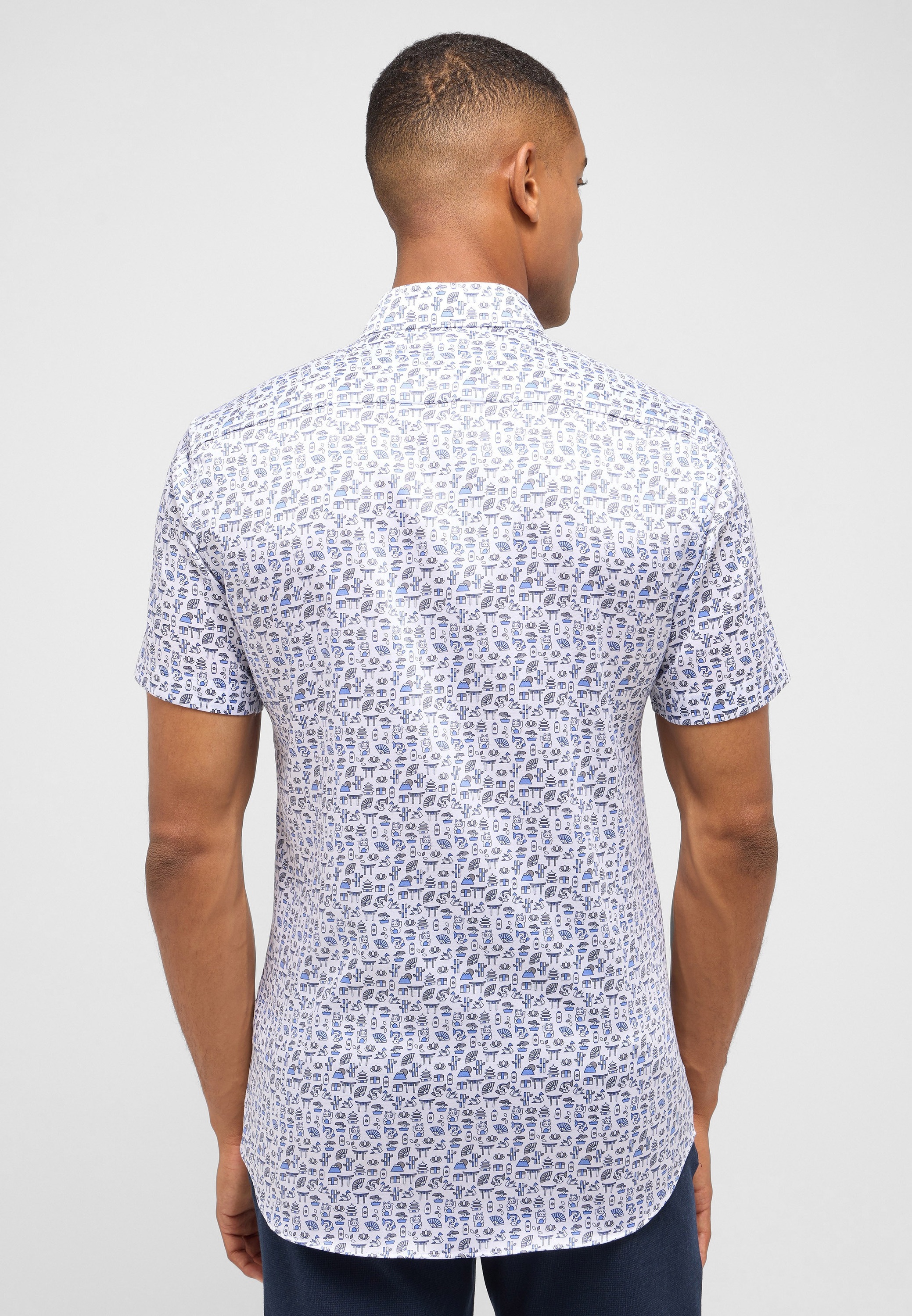 Eterna Kurzarmhemd "SLIM FIT" EASY IRON (bügelleicht) günstig online kaufen