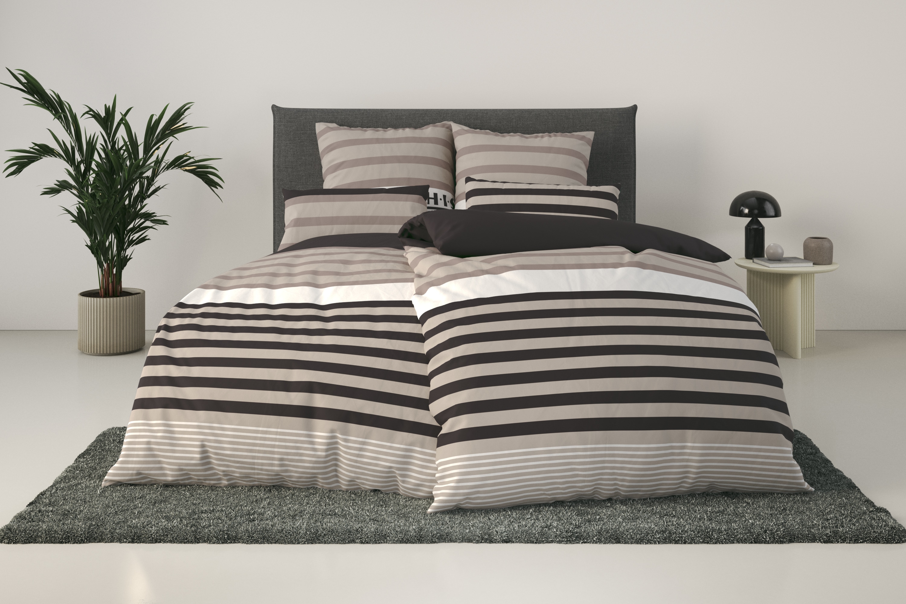 OTTO home Bettwäsche "Majoran" 2 Stk. gestreifte Bettwäsche in 4 Qualitäten, Marke H.I.S by OTTO home