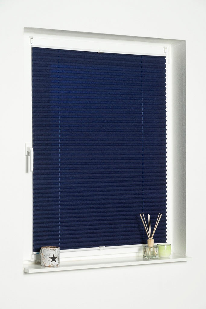 K-HOME Plissee "Klemmfix Pisa" Lichtschutz ohne Bohren verspannt Crushed-Op günstig online kaufen