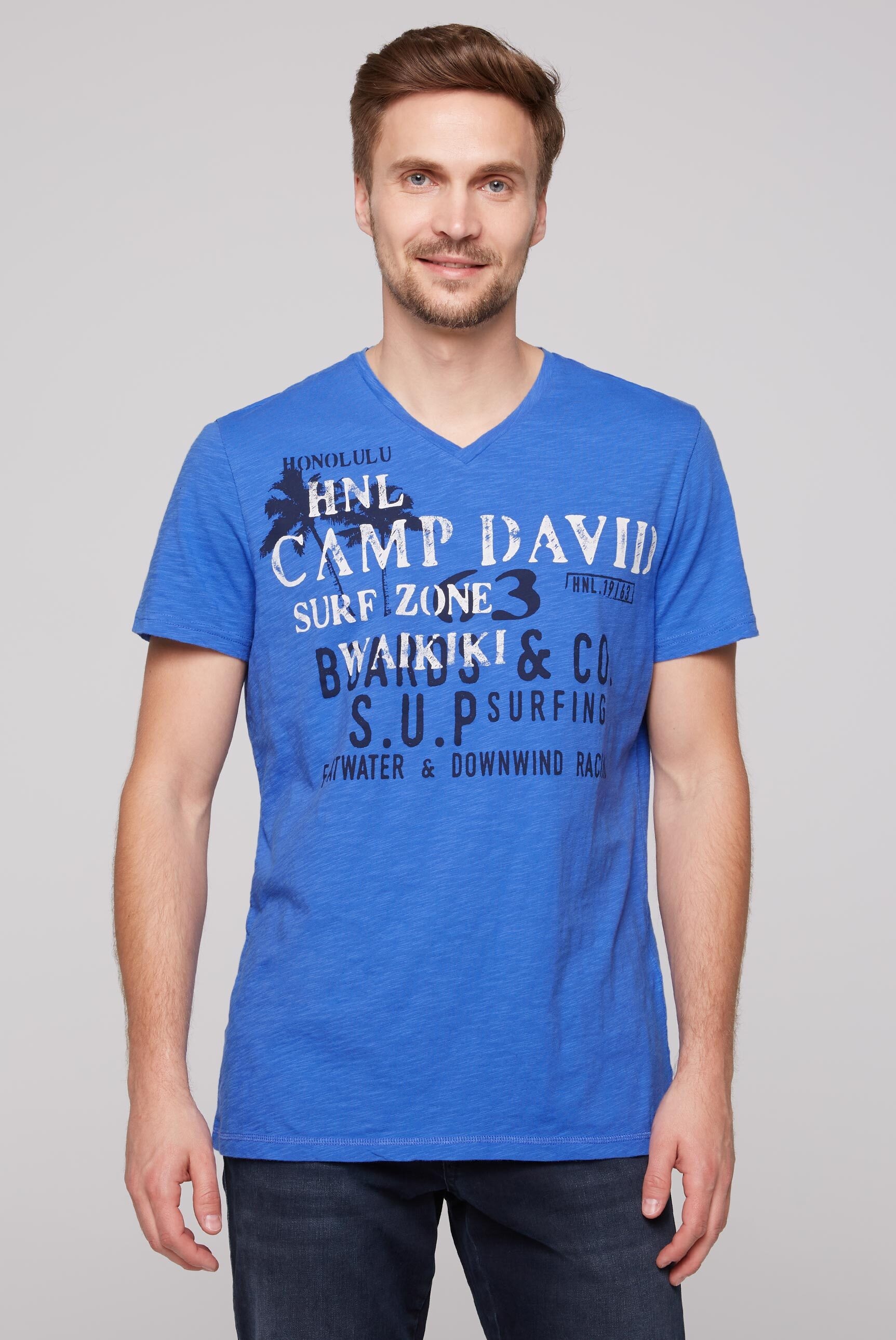 CAMP DAVID V-Shirt, aus Baumwolle