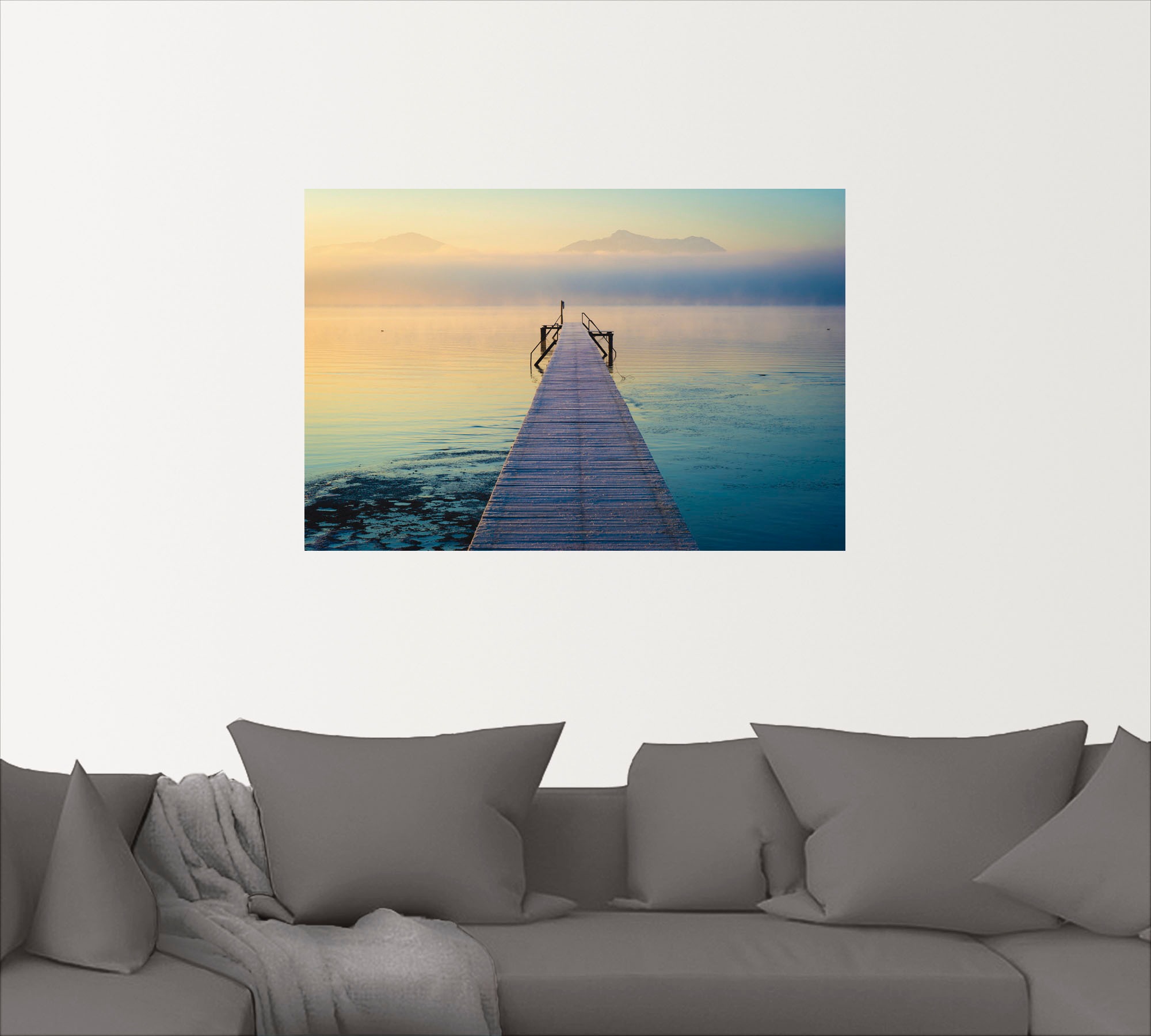 Artland Wandbild "Sonnenaufgang am Chiemsee", Seebilder, (1 St.), als Leinw günstig online kaufen