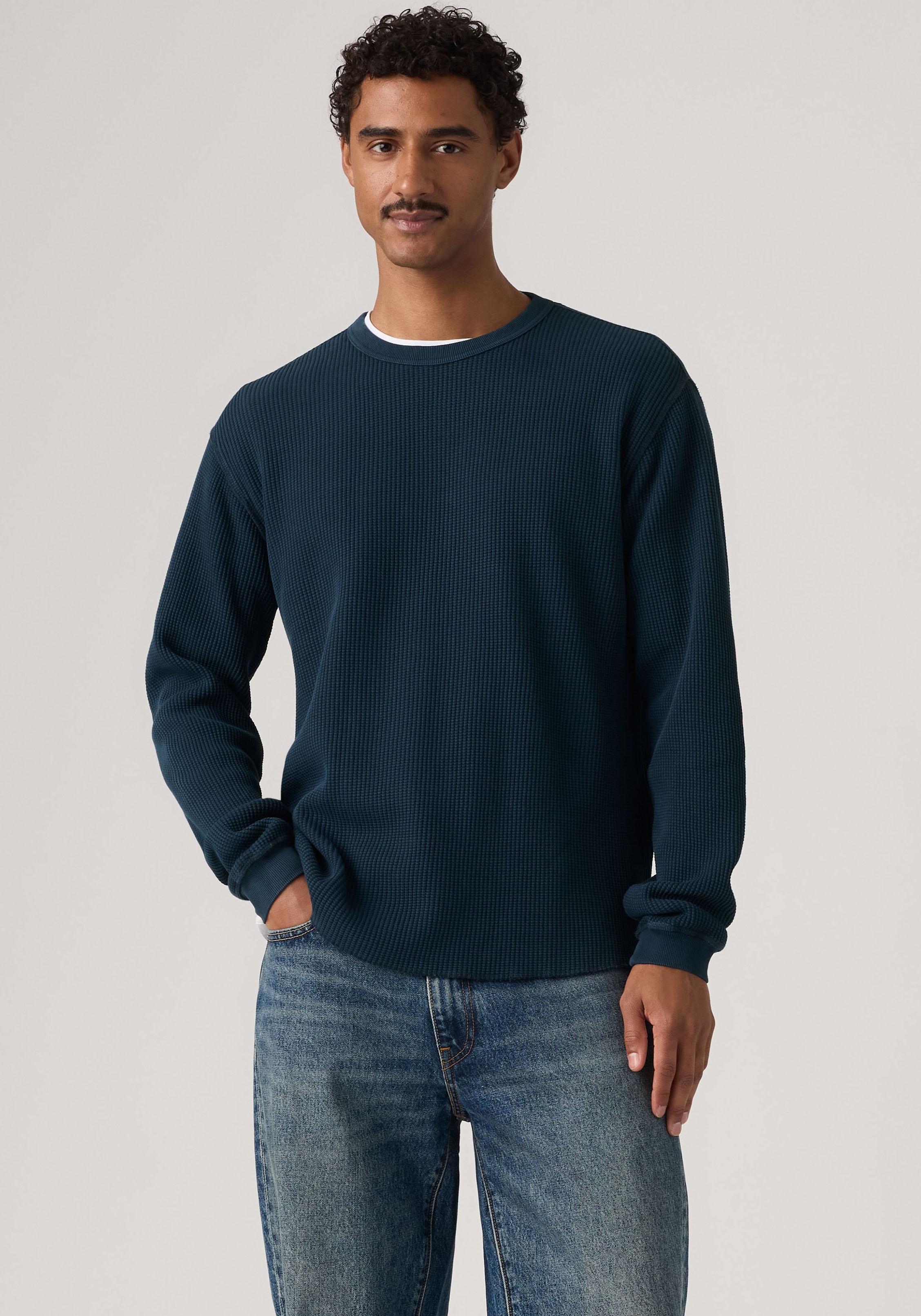 Levis Langarmshirt Waffelstrukturmuster