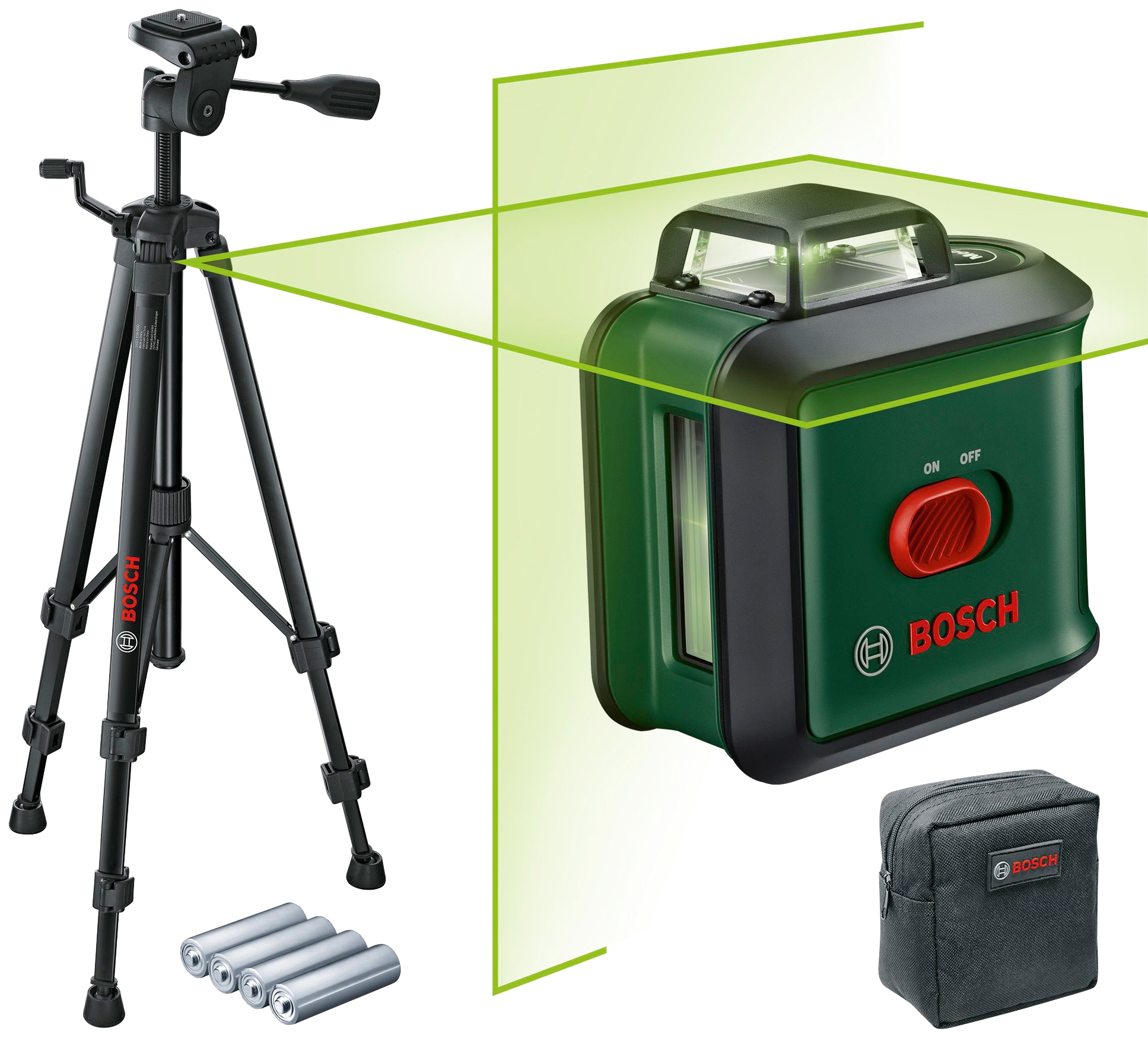 Bosch Home & Garden Kreuzlinienlaser »UniversalLevel 360 Set«, (Set), Ø Arbeitsbereich: 24m