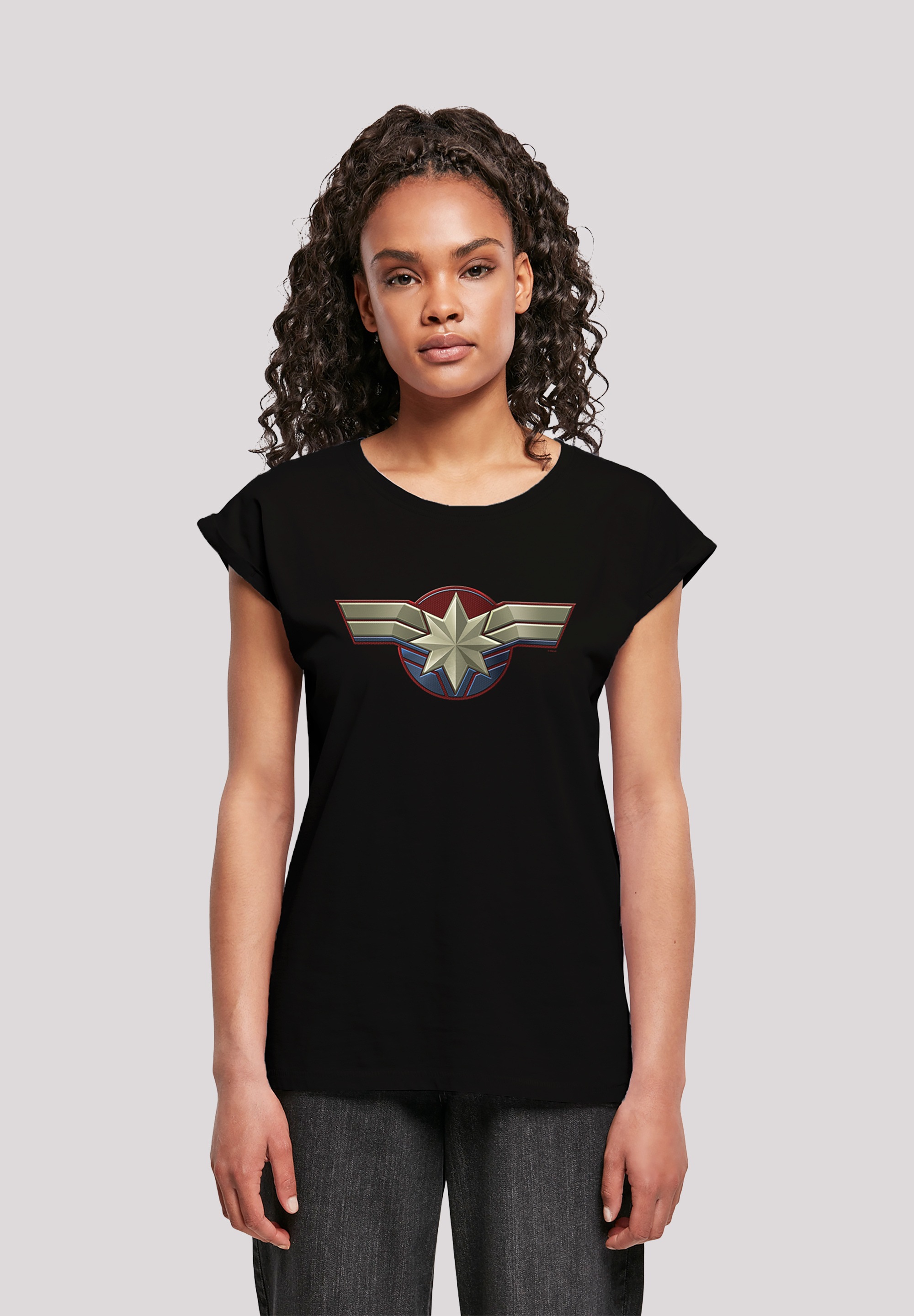 T-Shirt »Captain Marvel Chest Emblem«, Damen,Premium Merch,Regular-Fit,Kurze...