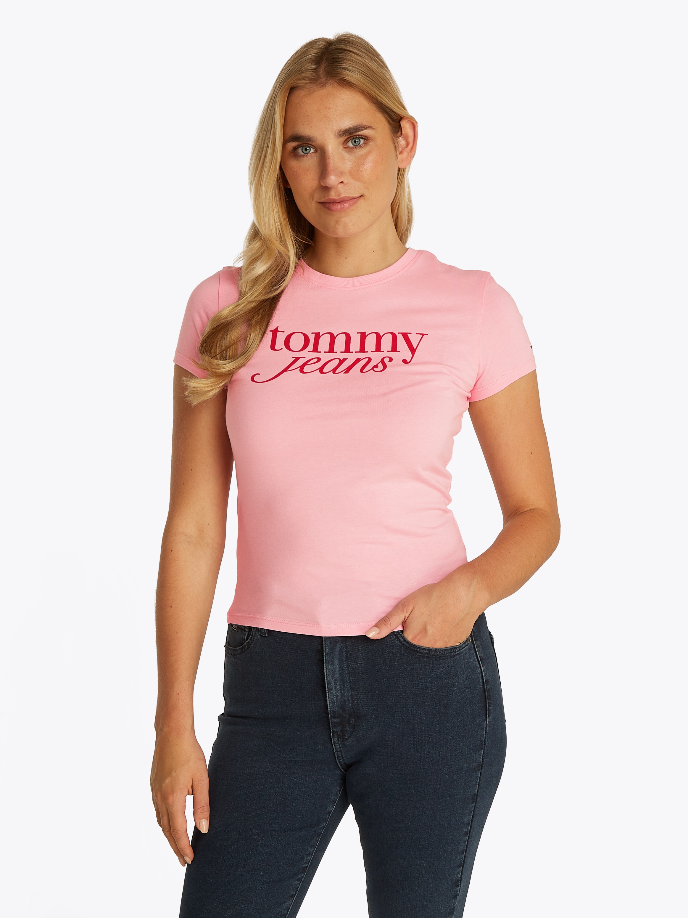 Tommy Jeans T-Shirt "TJW 2PACK ESSENTIAL LOGO TEE" Packung, 2 Stk. mit Logo günstig online kaufen