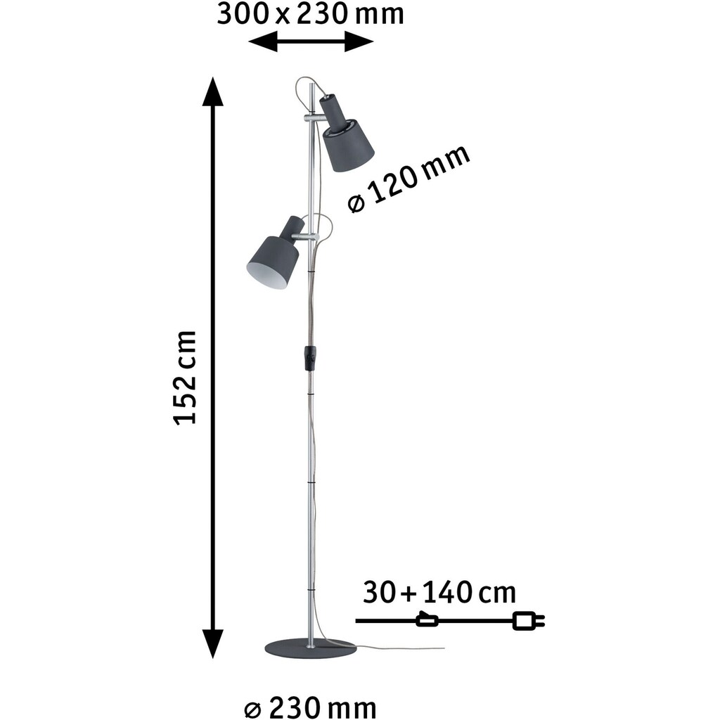 Paulmann LED Stehlampe »Haldar«, 2 flammig-flammig