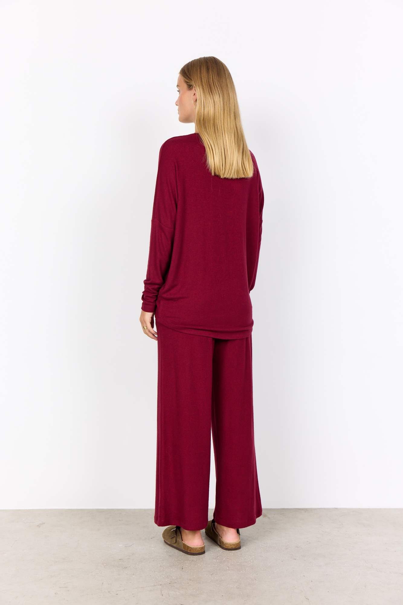 soyaconcept Rundhalsshirt »SC-BIARA 1«, bequemer Pullover, elastische Viskose-Qualität in melierter Optik