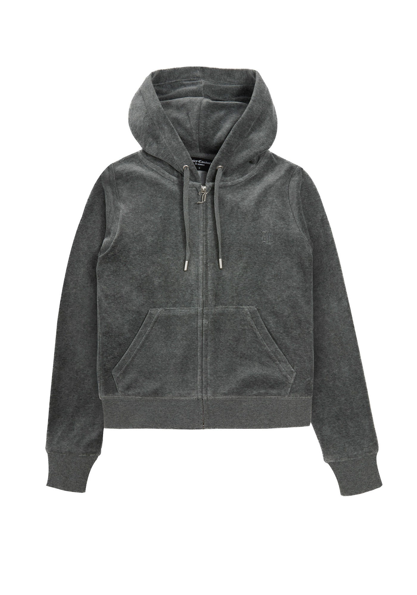 Juicy Couture Kapuzennickijacke »ROBERTSON HOODIE Damen« ohne Kapuze Trainingsjacke Damen, Sweatjacke mit Kapuze, Velour, mit Glitzer, Sale