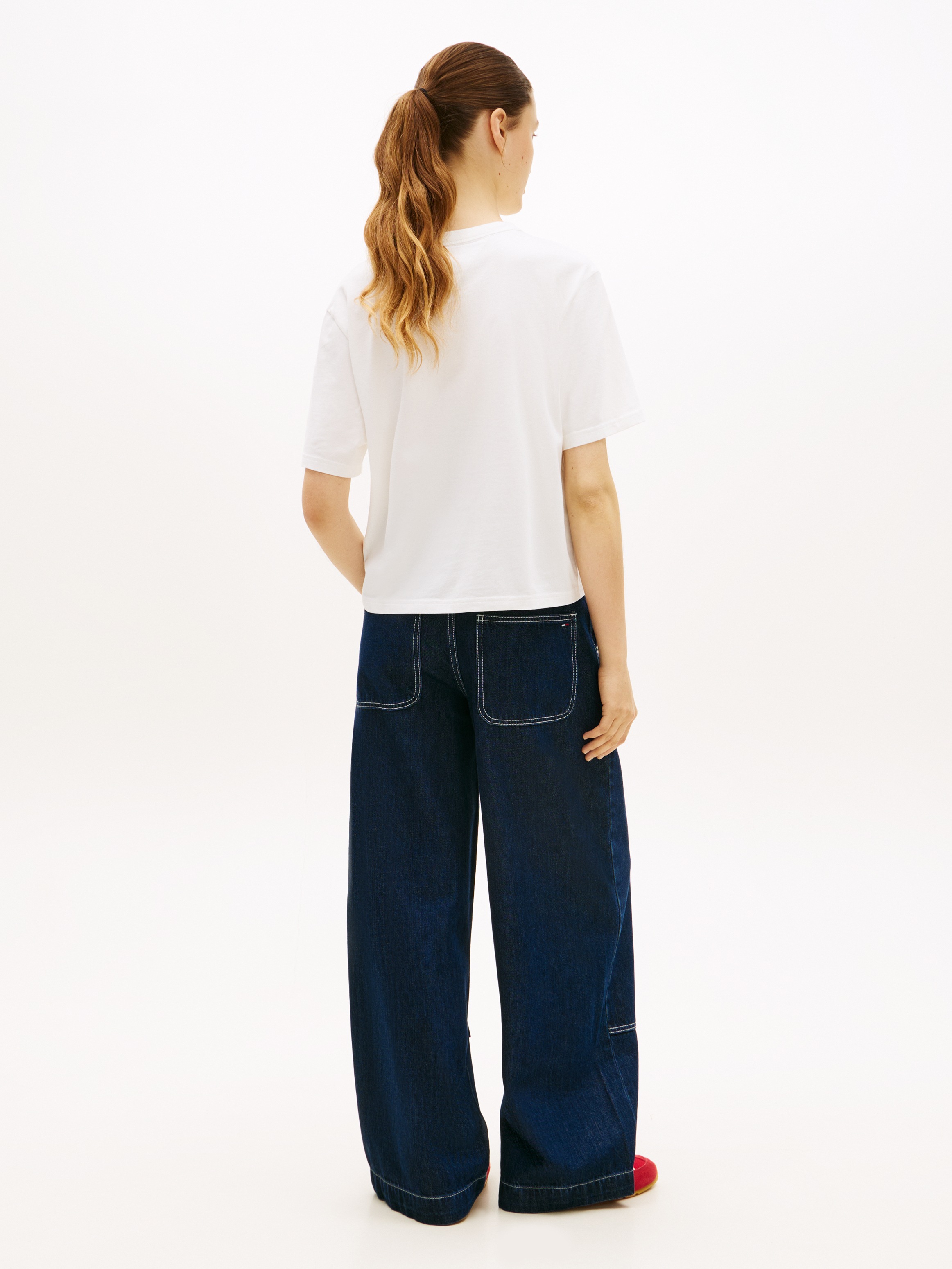 Tommy Jeans Kurzarmshirt »TJW BXY BADGE TEE EXT« Baumwolle, Boxy Fit
