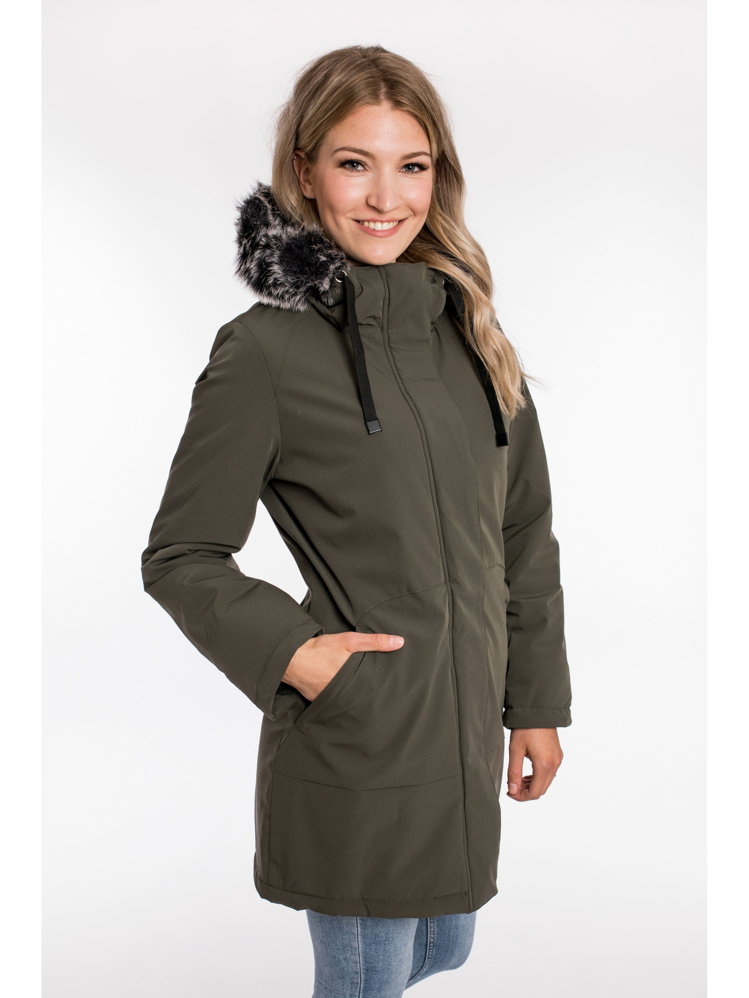 DEPROC Active Parka "DIAMOND PEAK Women", mit abnehmbarem Kunstfellbesatz günstig online kaufen