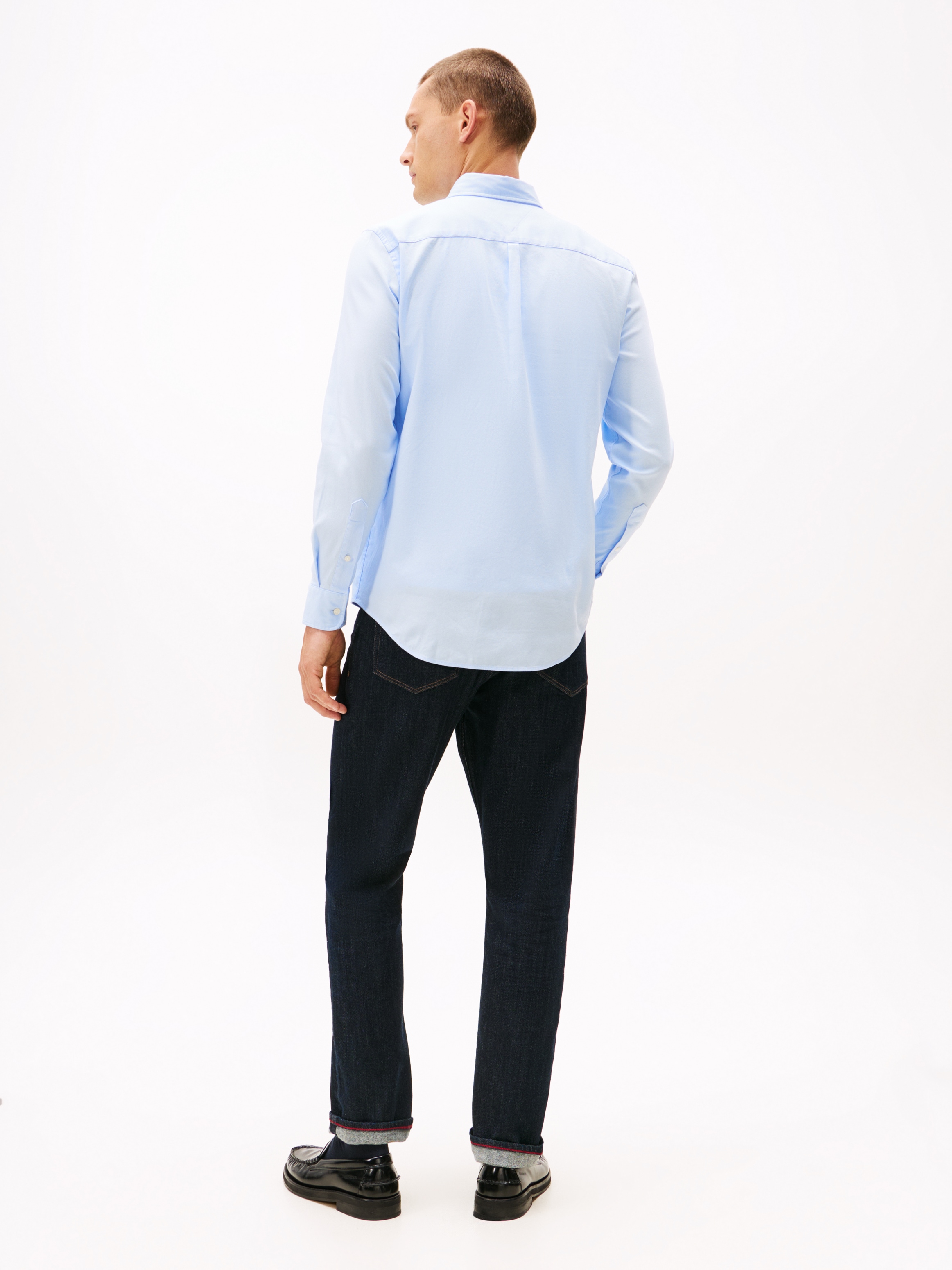 Tommy Hilfiger Langarmhemd »DOBBY«, Slim Fit, Button-down-Kragen
