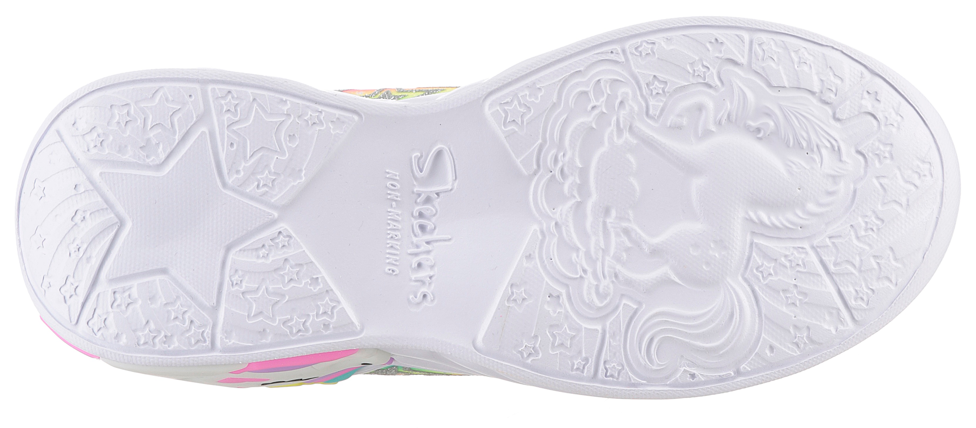 Thumbnail - Skechers Slip-On Sneaker "UNICORN DREAMS LIGHTS", Glitzer,-Blinkschuh zum Schlupfen, Größenschablone zum Download