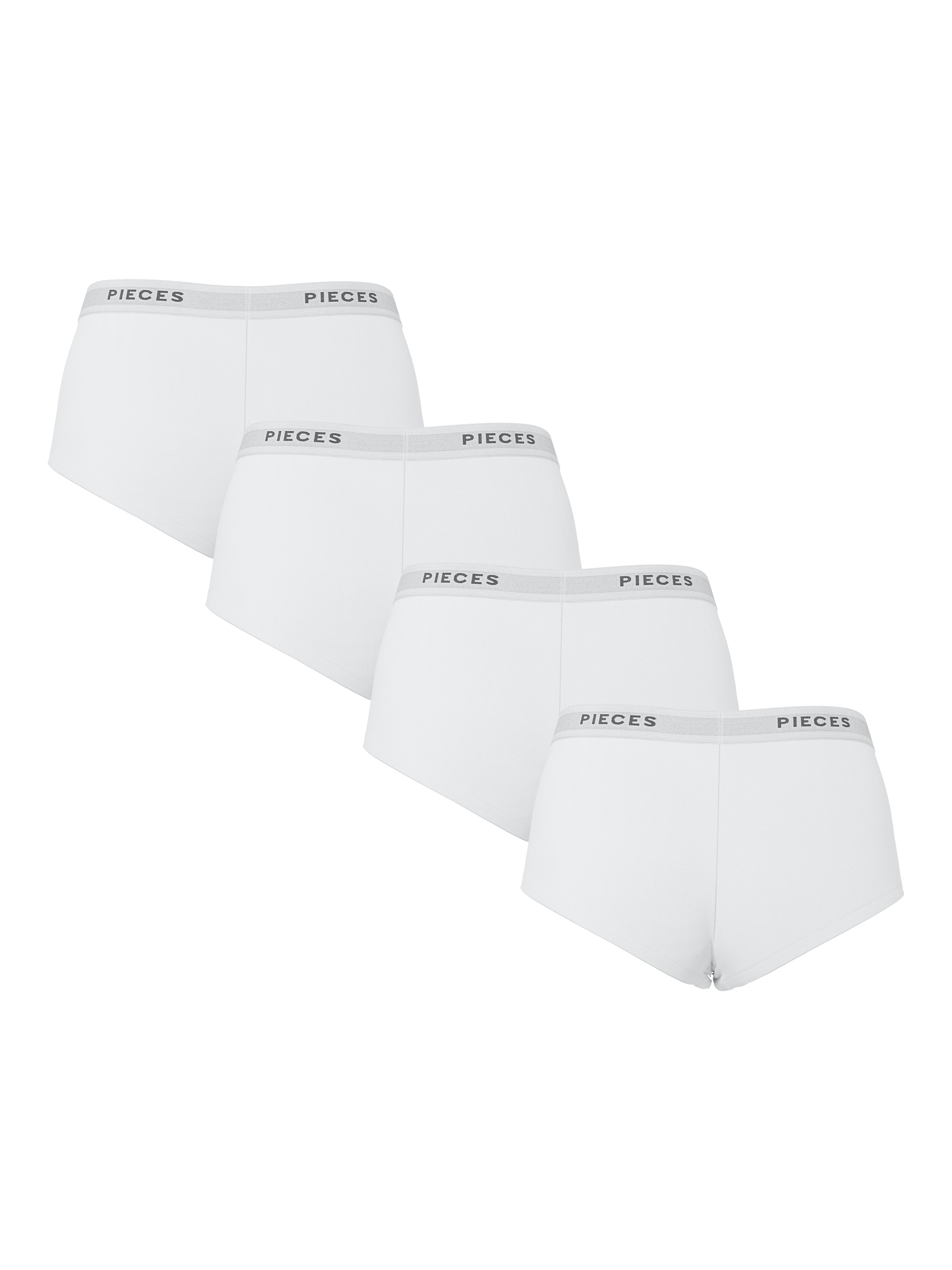 Thumbnail - pieces Hipster "PCLOGO LADY 4 PACK SOLID NOOS BC" Packung, 4er-Pack, 4 Stk. Baumwollmischung