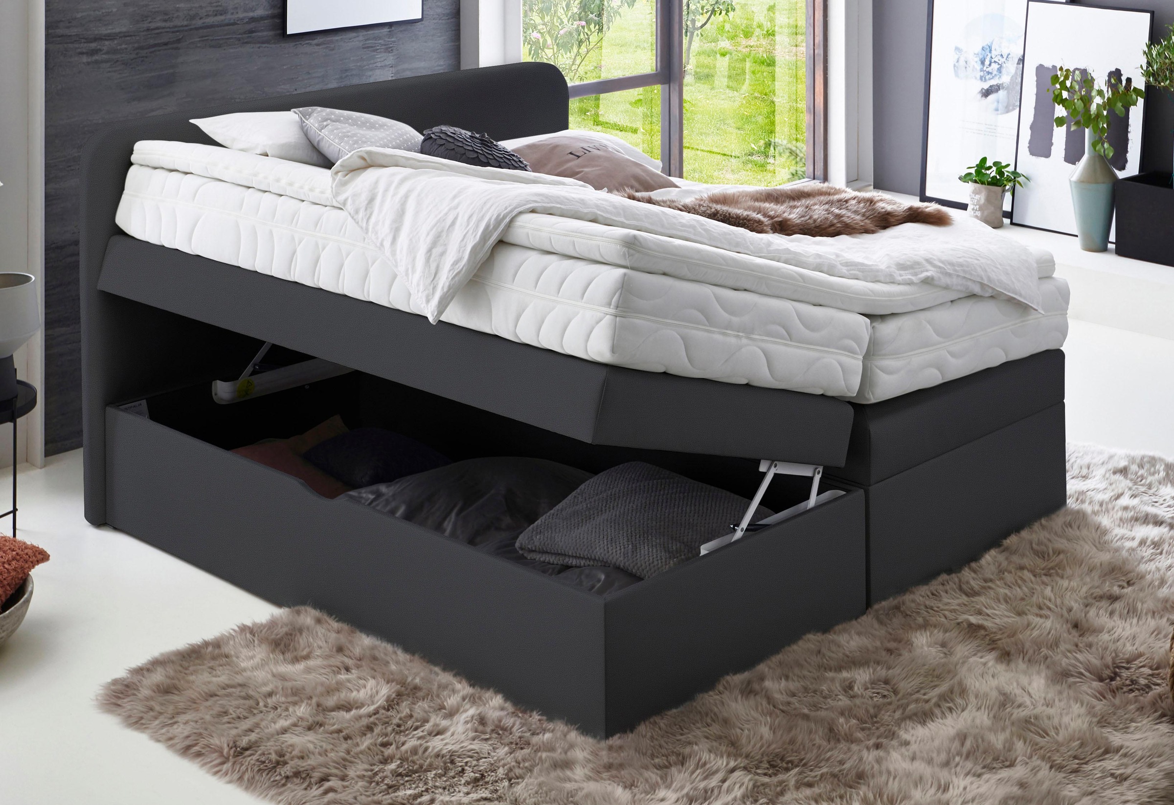 Westfalia Schlafkomfort Boxspringbett, wahlweise mit Bettkasten und 2 Matratzenqualitäten