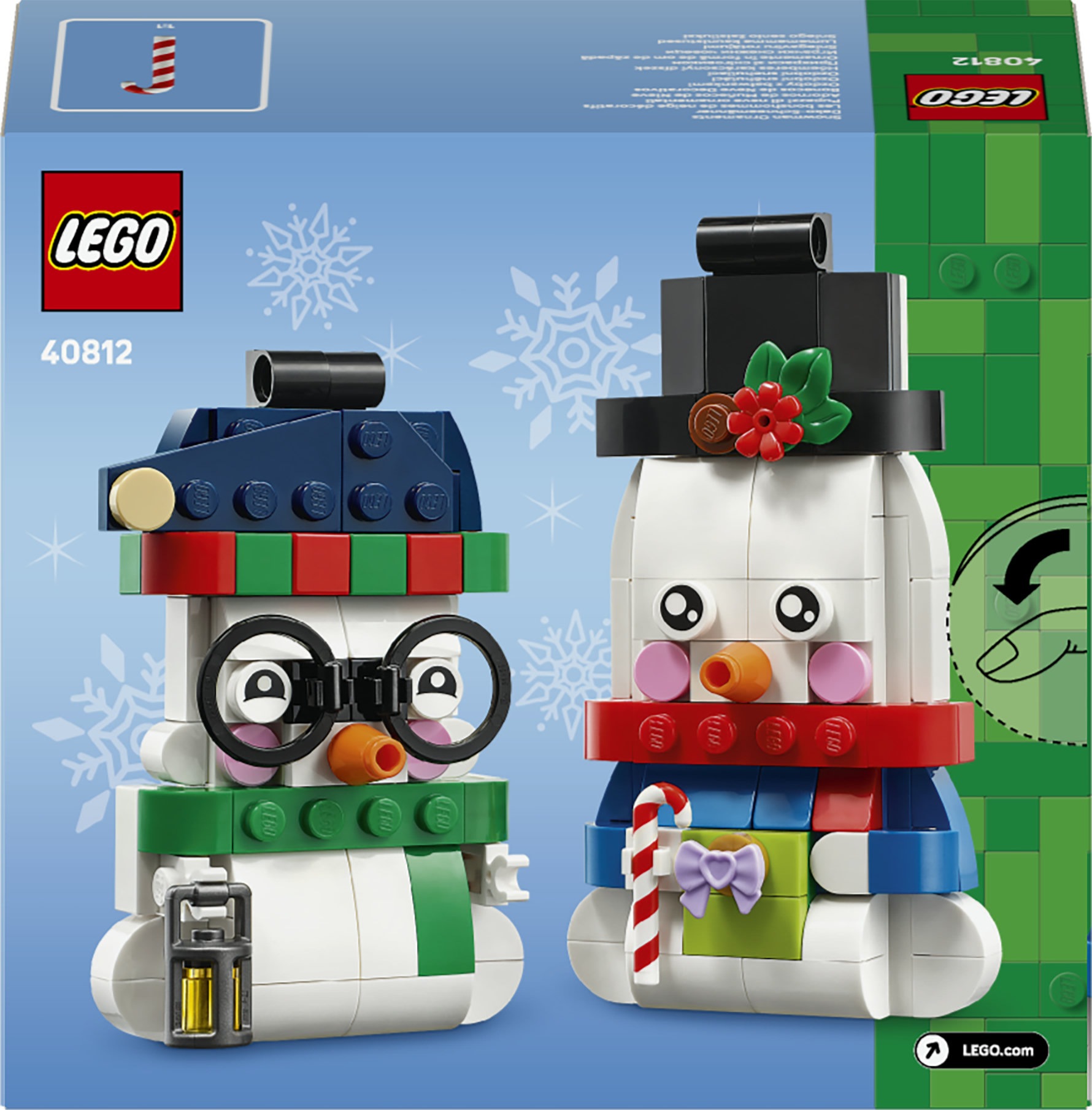 LEGO® Konstruktionsspielsteine »Deko-Schneemänner (40812), LEGO Iconic« Made in Europe