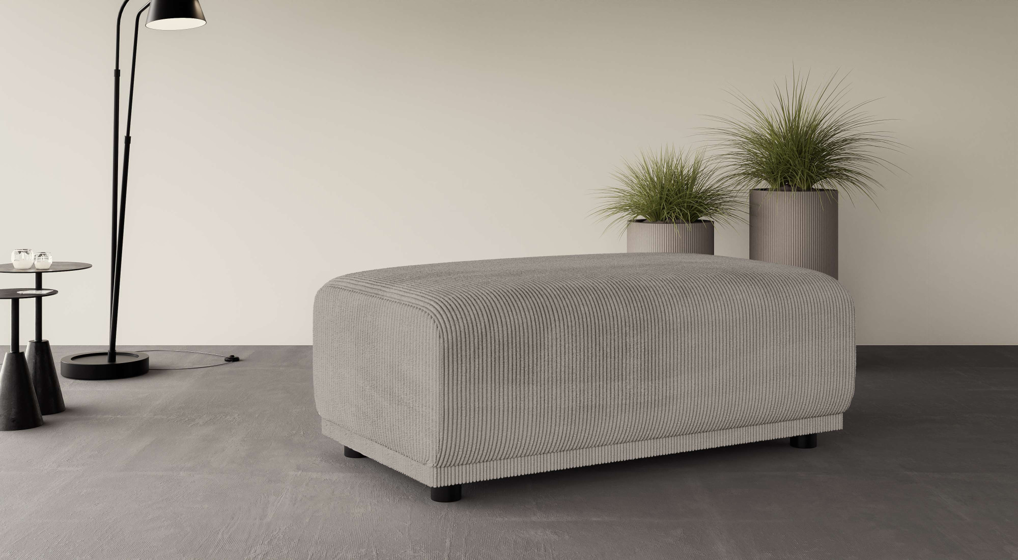 Home affaire Polsterhocker "TAMMO" passend zur Serie, auch in Cord und Bouclé