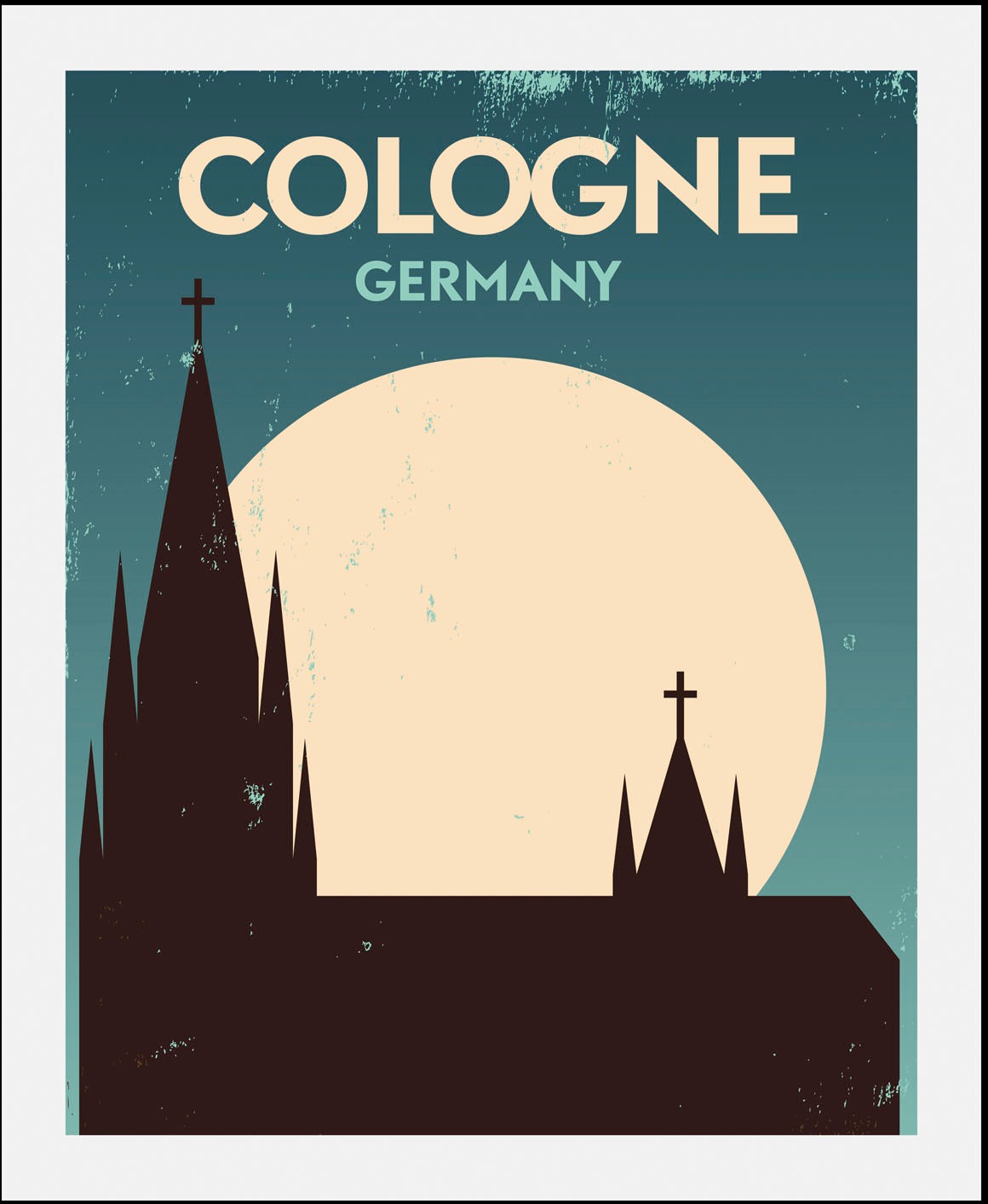 queence Bild "Cologne" Deutschland  Kirche  Schriftzug  Stadt 1 Stk. tlg. g günstig online kaufen