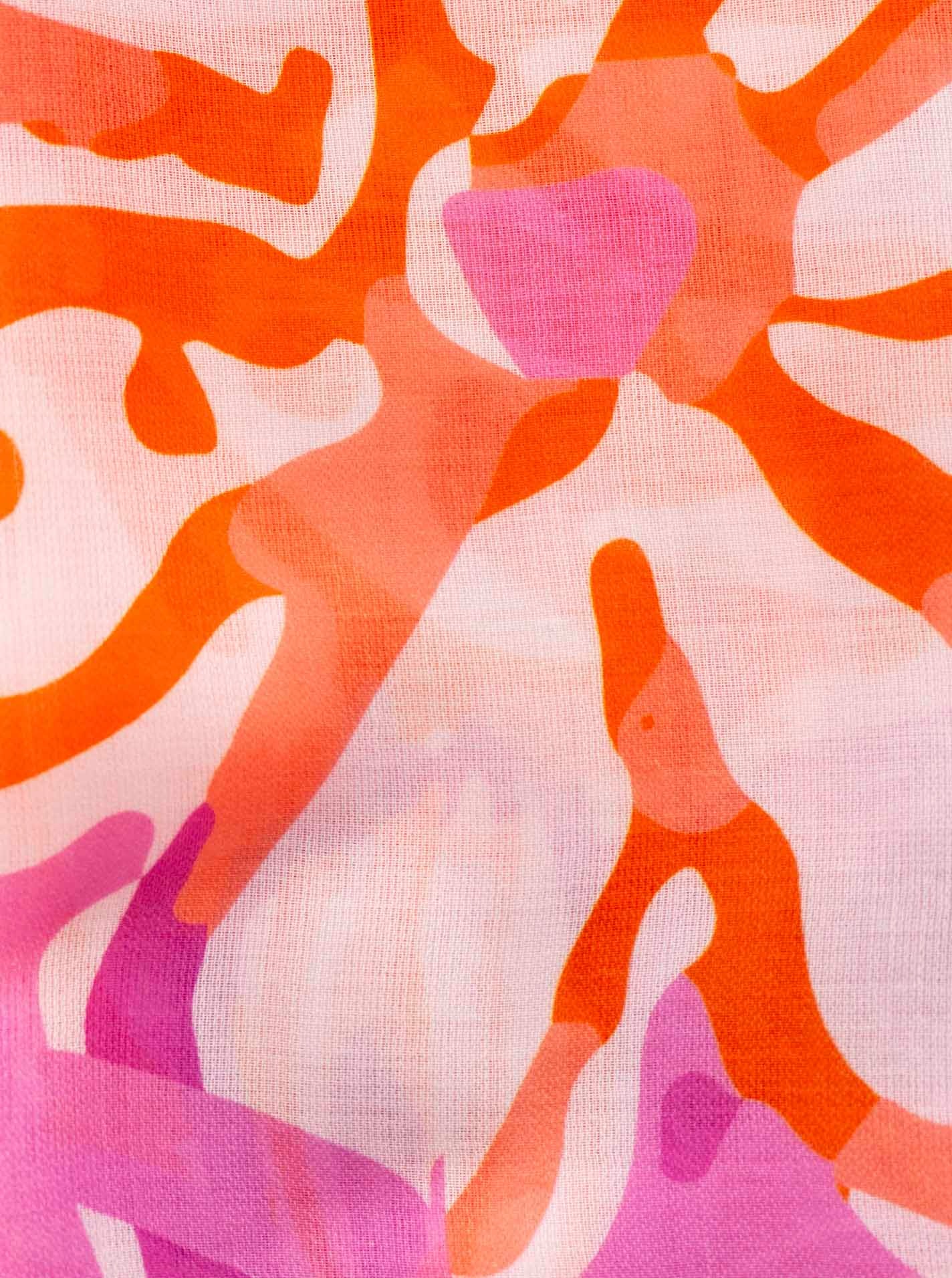 Zwillingsherz Schal ""Flower Paradise"" florales, farbenfrohes Muster, tran günstig online kaufen