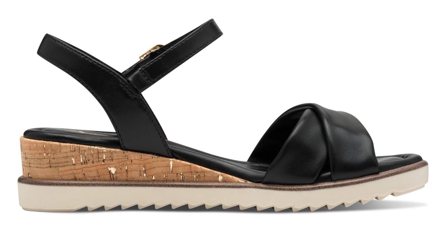 Tamaris Sandalette, Keilabsatz, Sommerschuh, Riemchensandale mit Schnallenverschluss