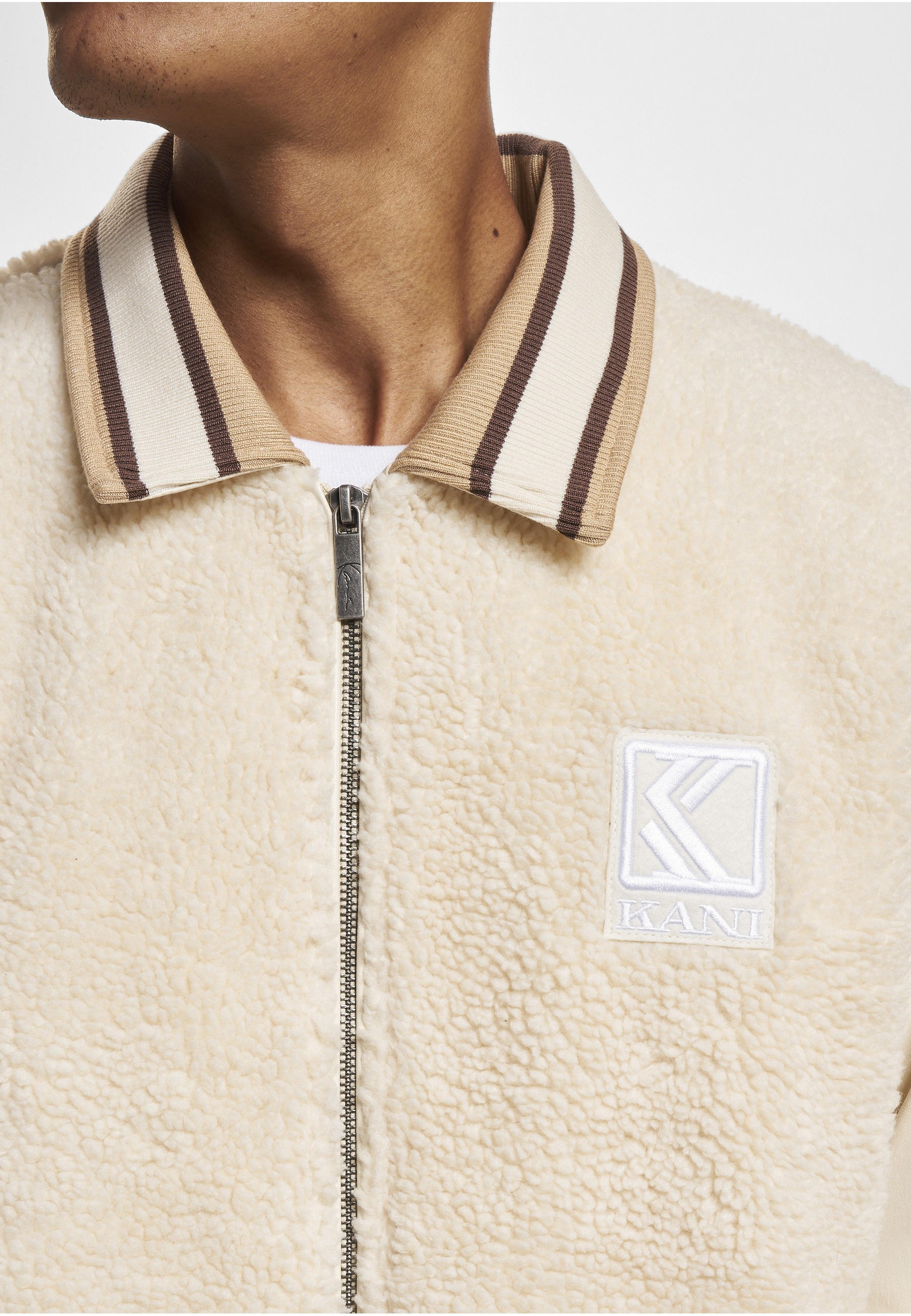 Karl Kani Collegejacke »Karl Kani Herren KM234-009-1 KK OG Teddy College Jacket« 1 Stk. tlg. ohne Kapuze