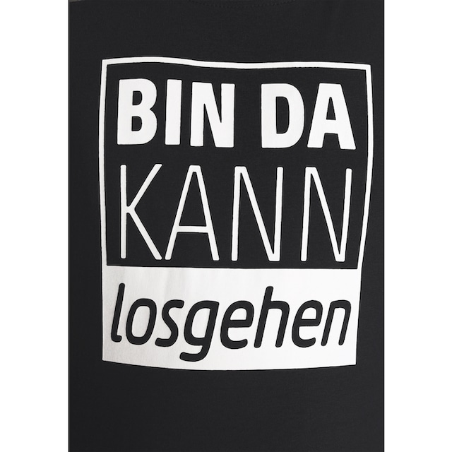 KIDSWORLD T-Shirt »Bin da kann losgehen«, in weiter legerer Form ▷ für |  BAUR