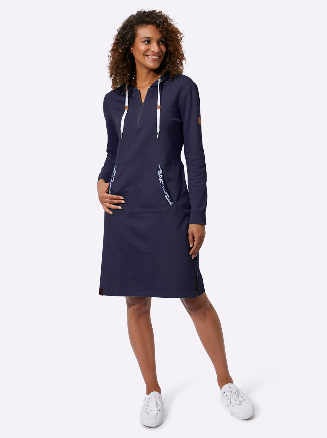 Casual Looks Sweatkleid "Sweatkleid" aufgesetzte Taschen günstig online kaufen