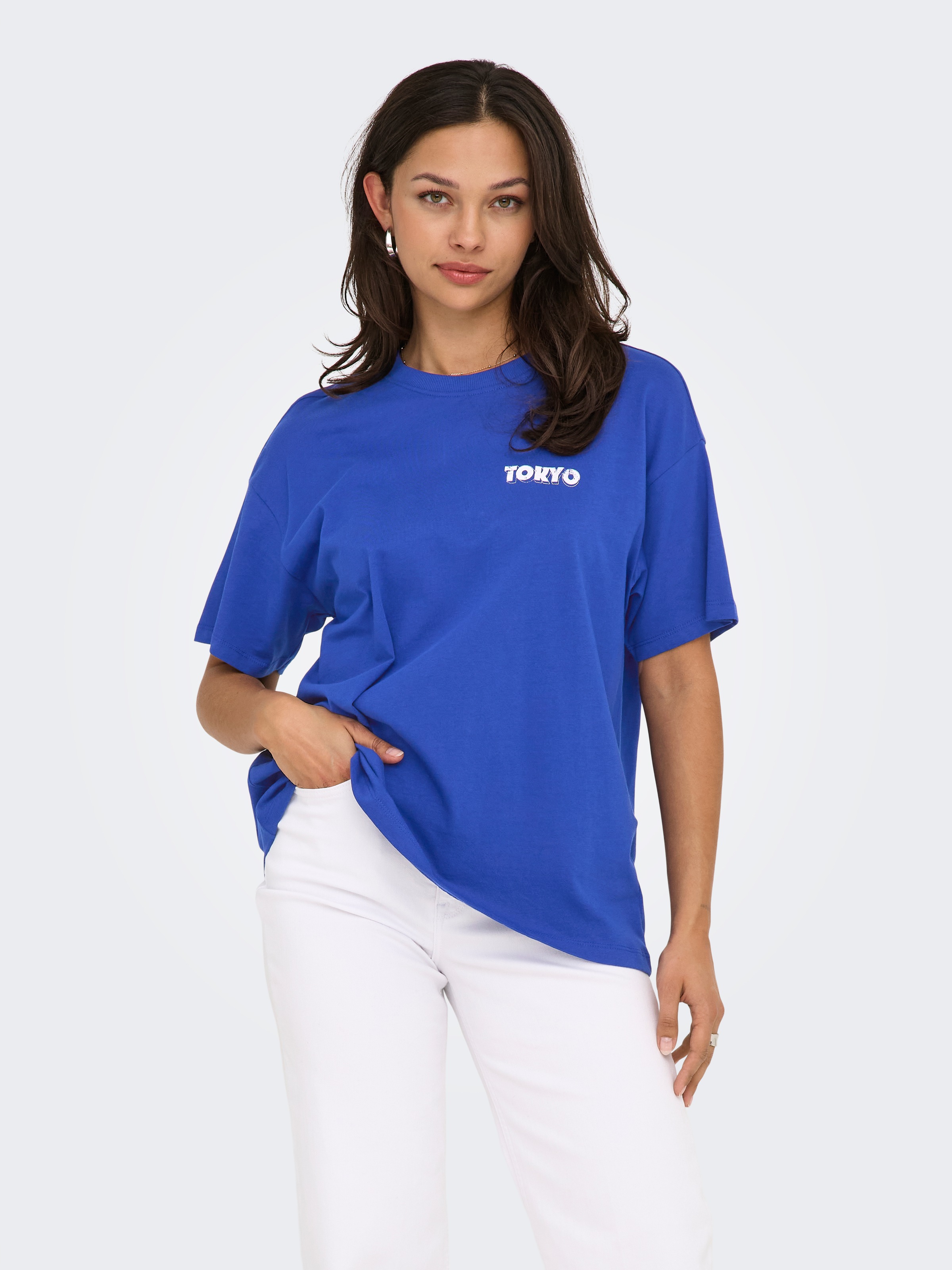 ONLY Kurzarmshirt "ONLVIVVI LIFE S/S LOVELY TOP JRS" Baumwolle, regular fit günstig online kaufen