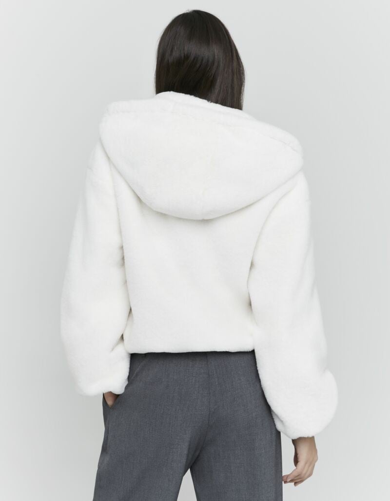 Tally Weijl Kapuzenplüschjacke »SJAFFTIDE« mit Kapuze weich, mit Kapuze und Stehkragen im oversized Fit