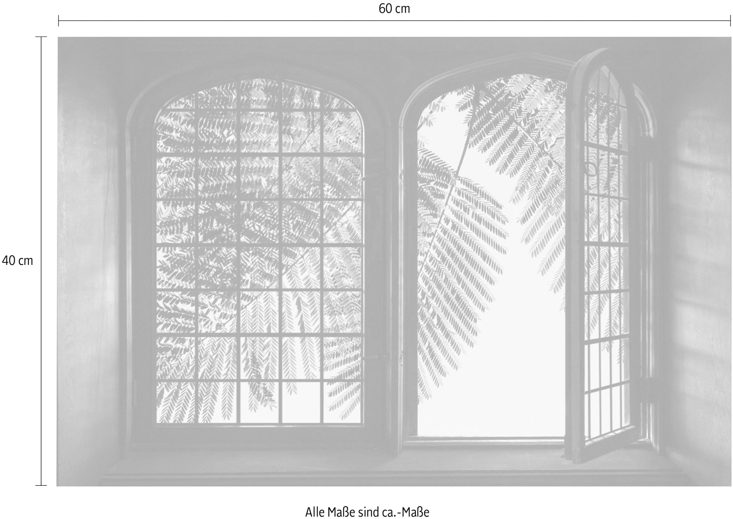 queence Wandsticker »Palme«, Wandsticker, Wandbild, selbstklebend, 3D, Fenster