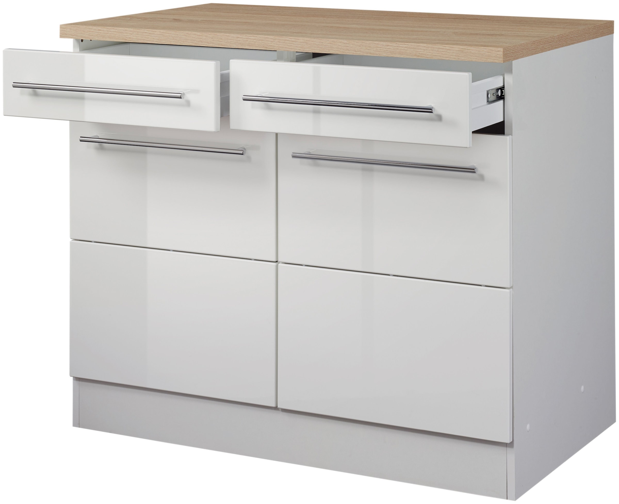 HELD MÖBEL Unterschrank »Wien«, Breite 100 cm, 2 Türen, 2 Schubkästen, für viel Stauraum