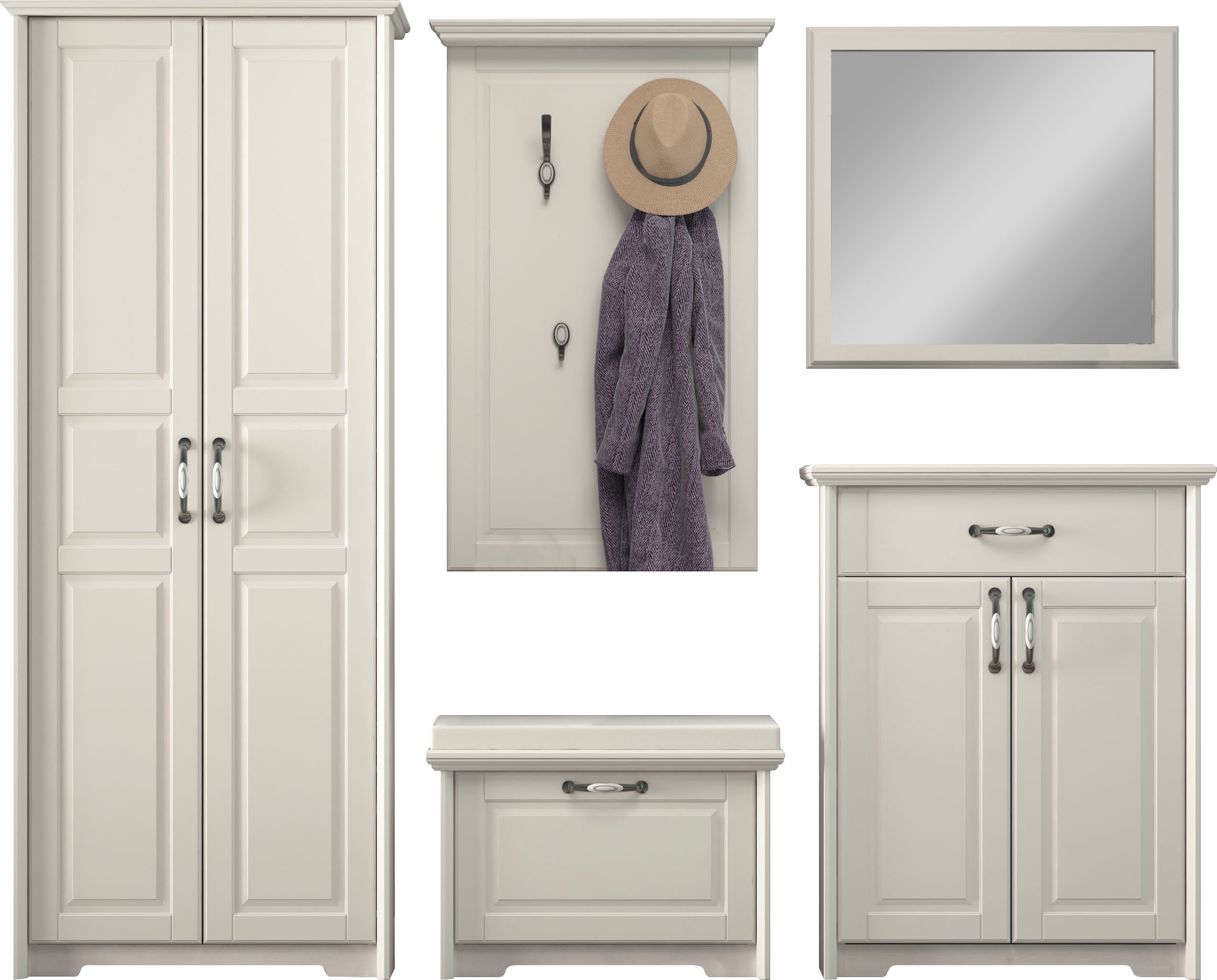 Home affaire Garderoben-Set »Evergreen«, (Set, 5 St.)