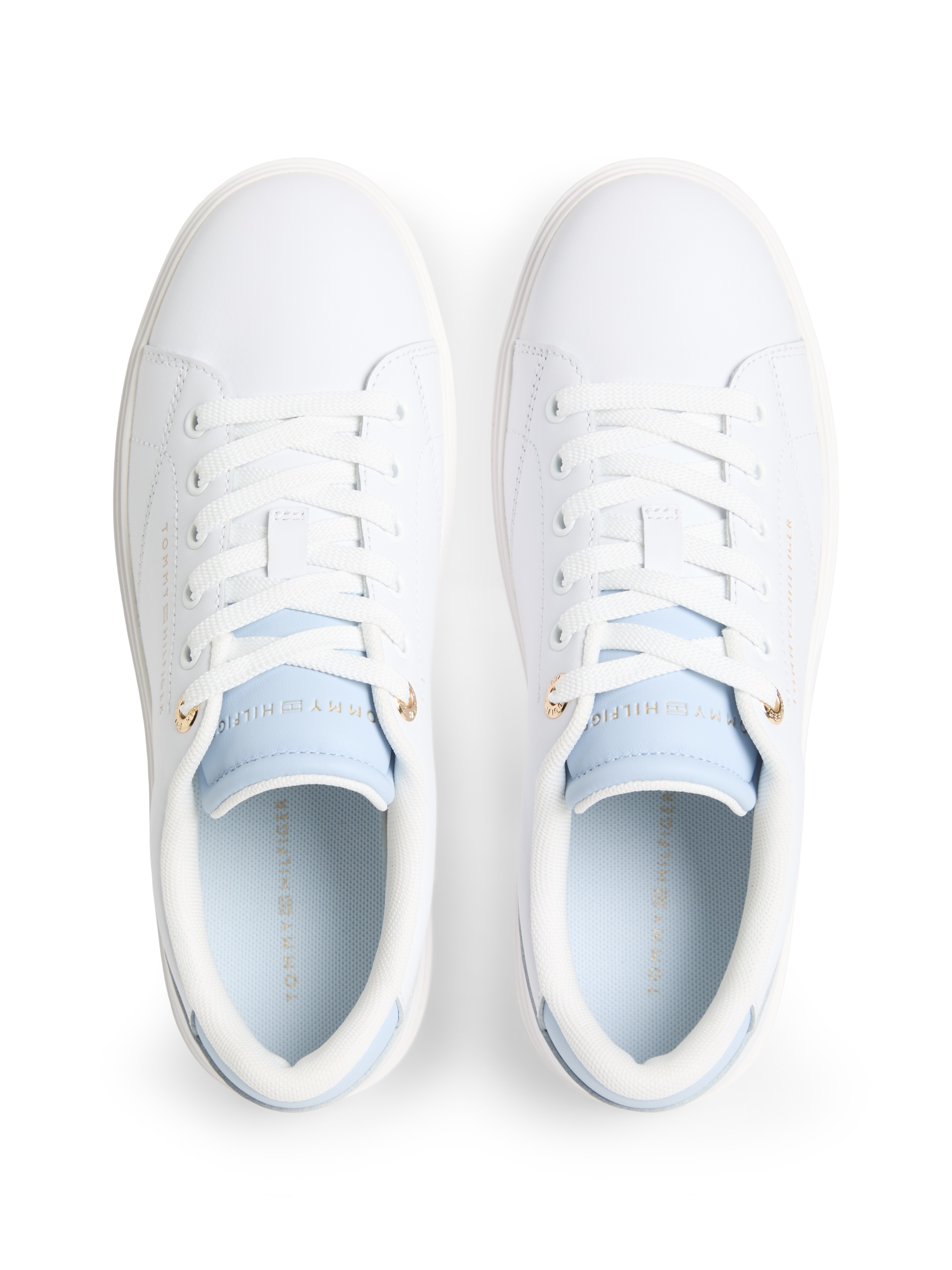 Tommy Hilfiger Plateausneaker »TH CHIC SNEAKER«  Freizeitschuh, Halbschuh, Schnürschuh mit Ziernähten