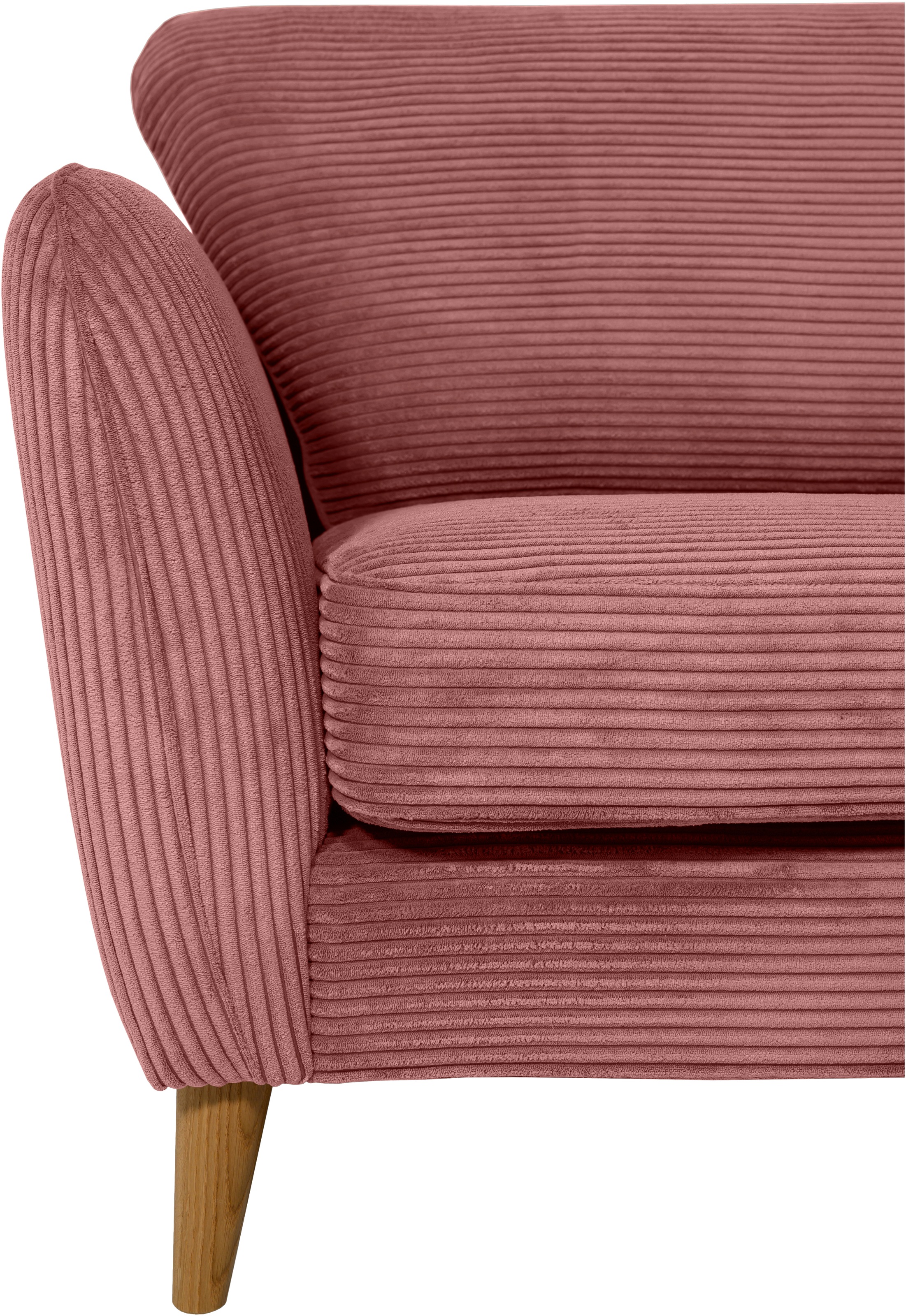 Home affaire 3-Sitzer »MARSEILLE Sofa 206 cm«, mit Massivholzbeinen aus Eiche, verschiedene Bezüge und Farbvarianten