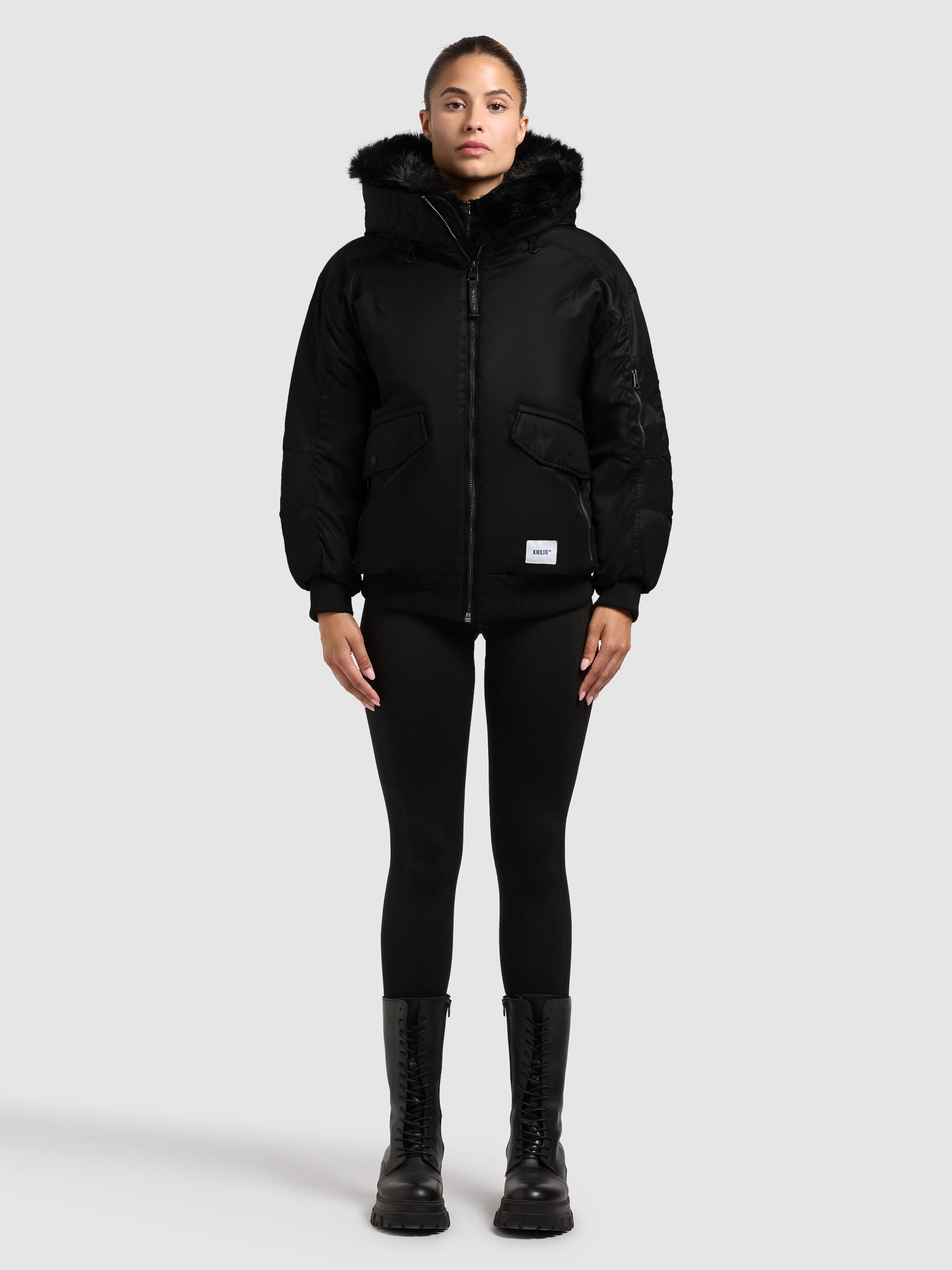 khujo Bomberjacke »CELA« mit Kapuze