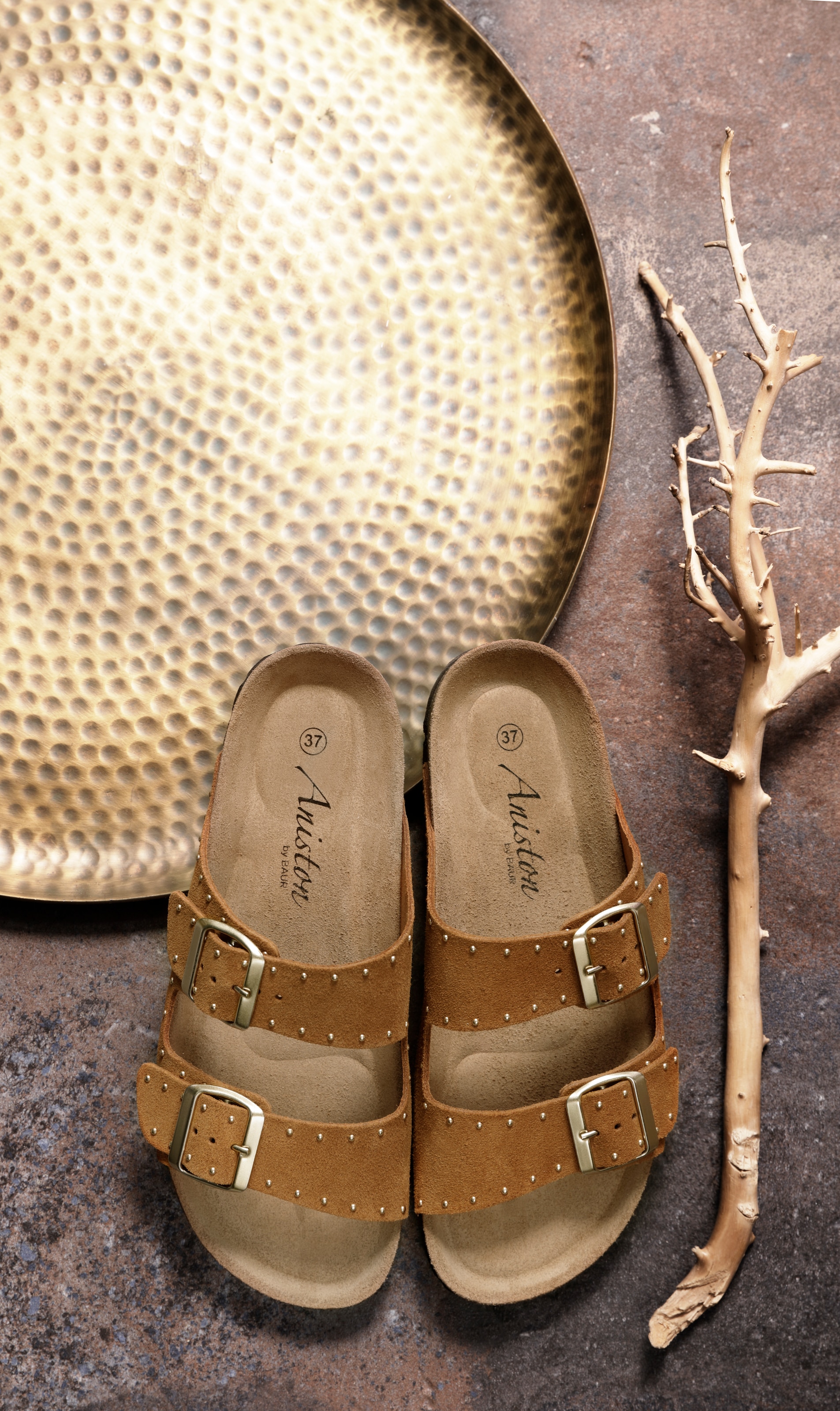 Aniston SHOES Pantolette, Sommerschuh, Strandschuh, Nieten - NEUE KOLLEKTION